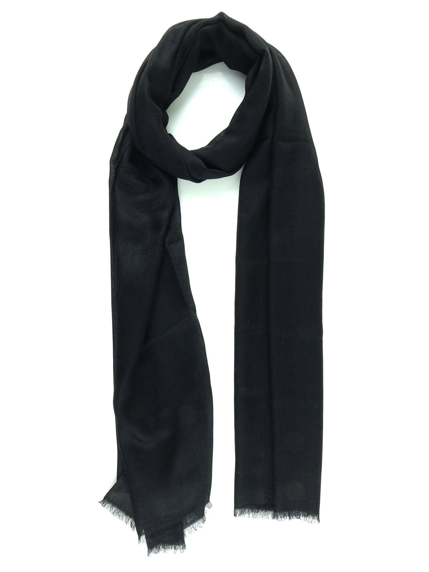 Black Wool and Cashmere Scarf DIXXIE