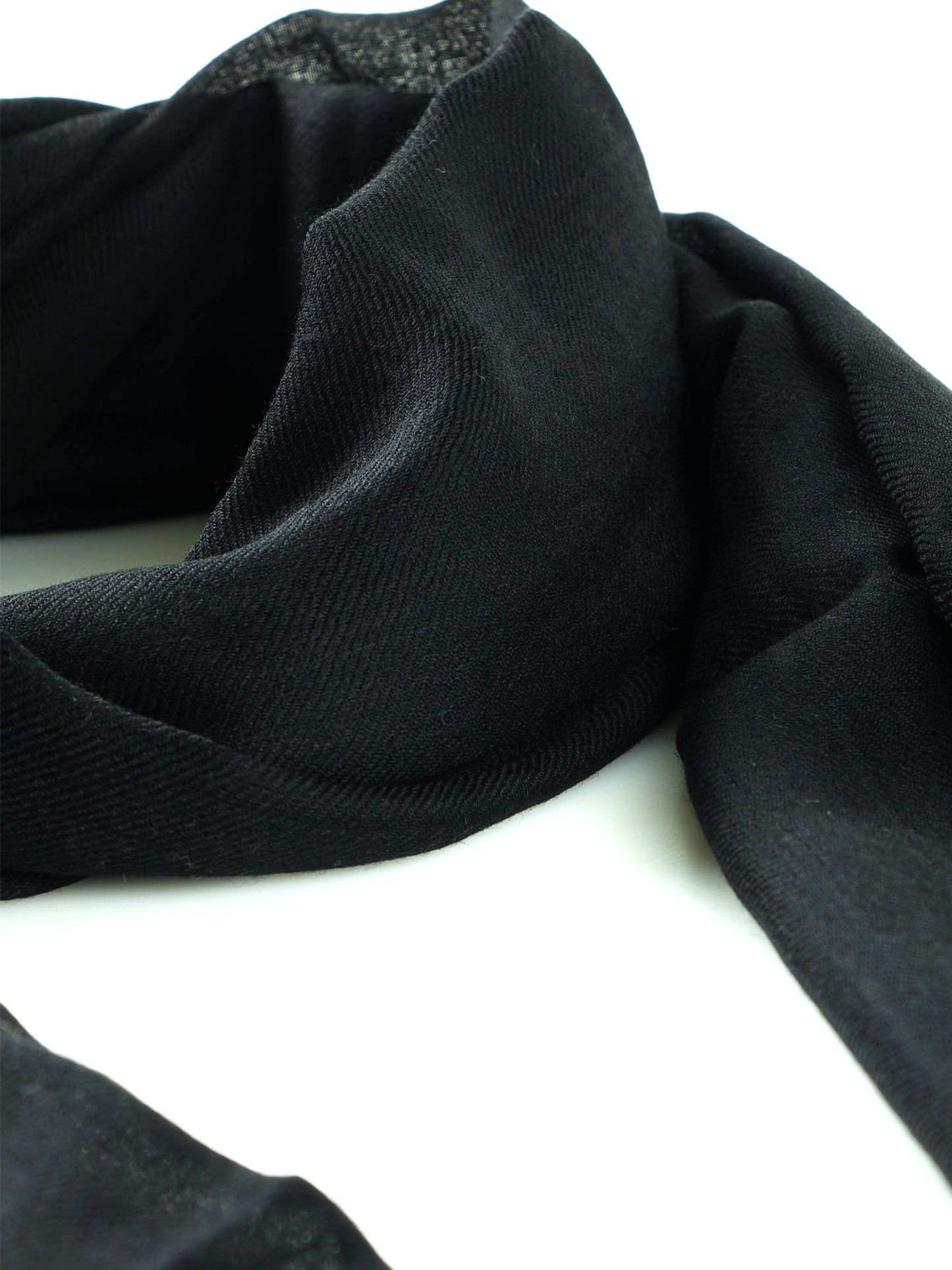 Black Wool and Cashmere Scarf DIXXIE