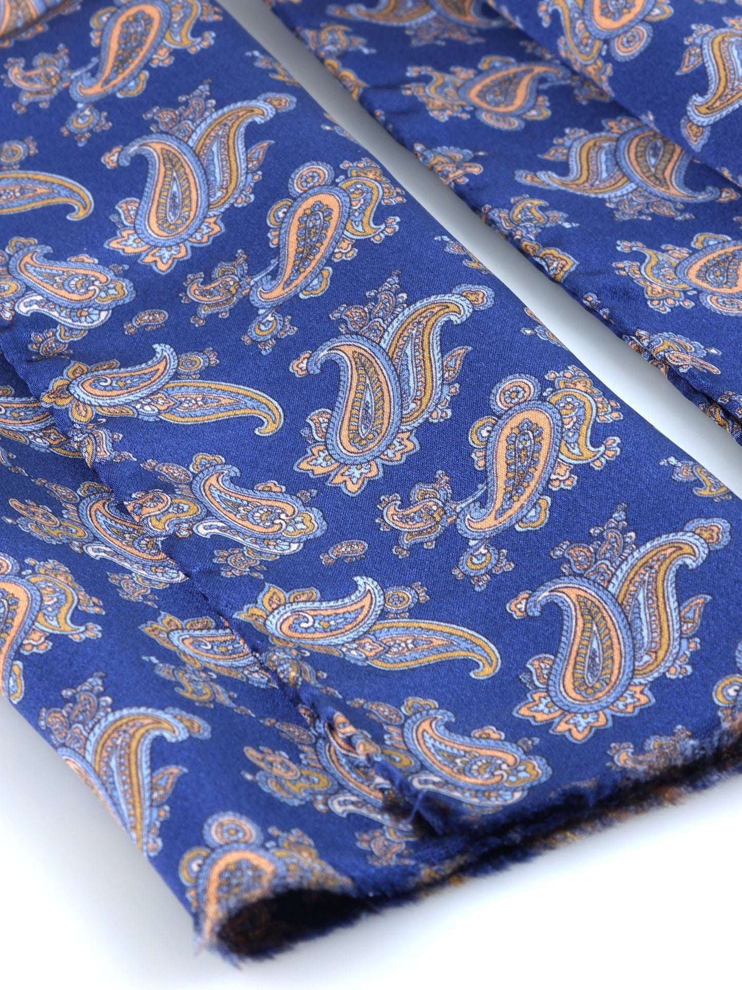 Blue Scarf in Pure Printed Silk VILMA