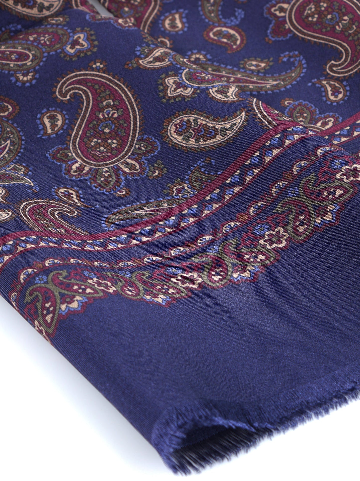 Blue Silk Printed Scarf GIORGY