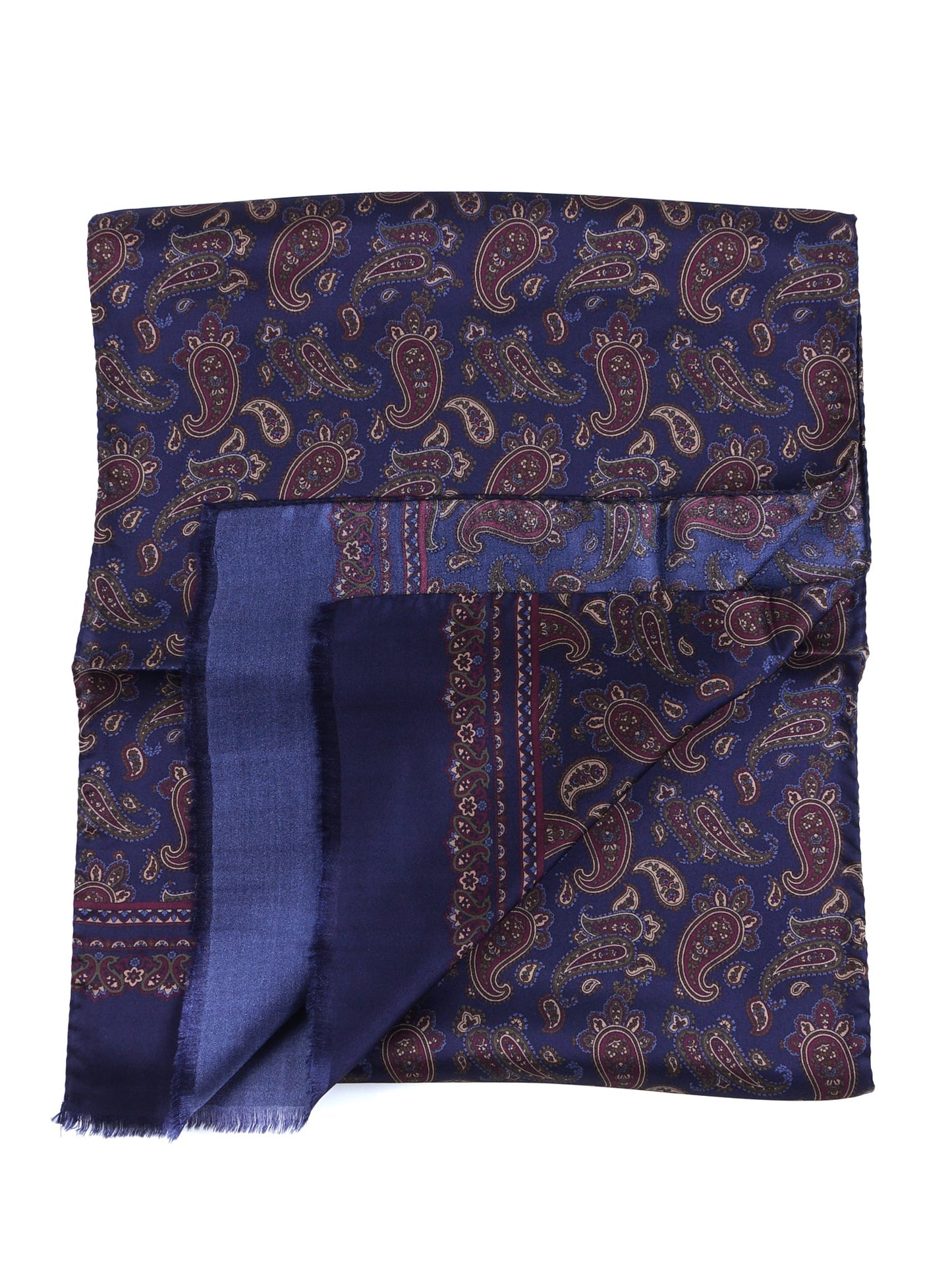 Blue Silk Printed Scarf GIORGY