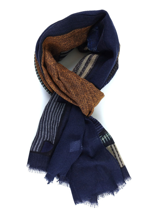 Blue Stole in Pure Wool VERITY