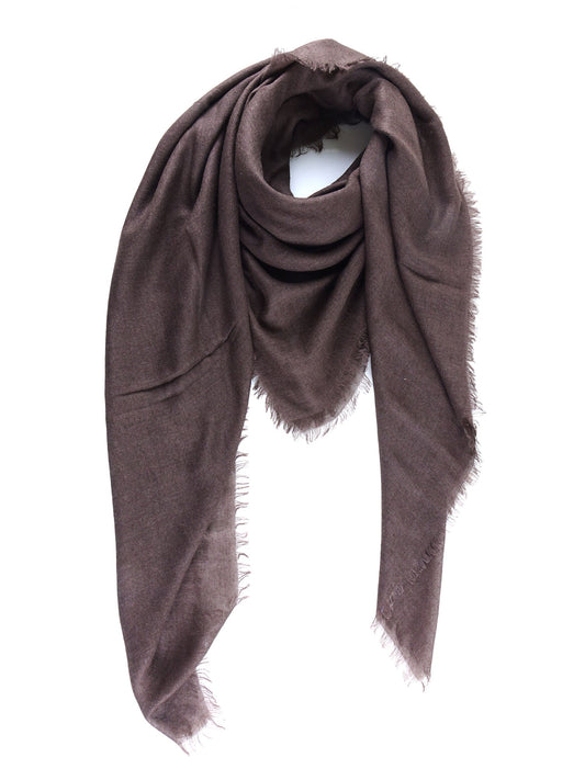 Brown cashmere scarf PALMA