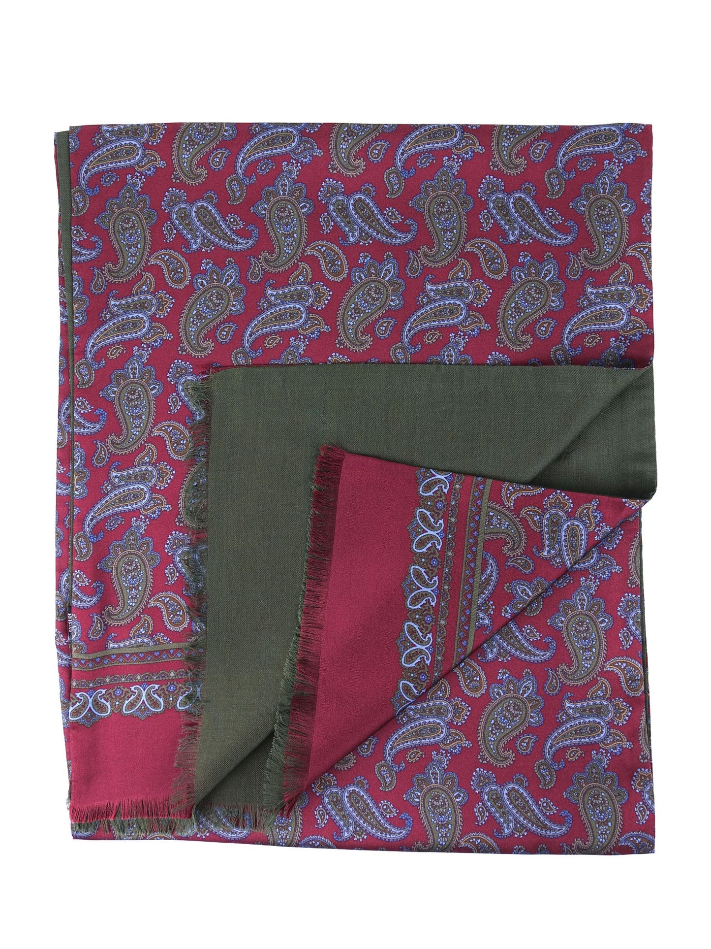 Double-layer Bordeaux Silk/Wool Scarf ZANTE