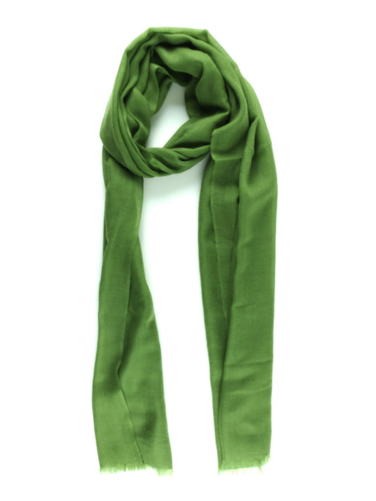 Green Wool and Cashmere Shawl DIXXIE