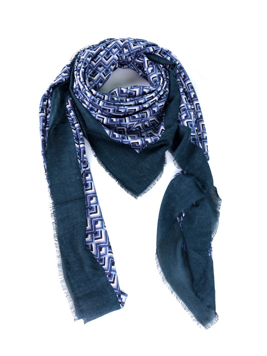 MIRATO pure wool green scarf