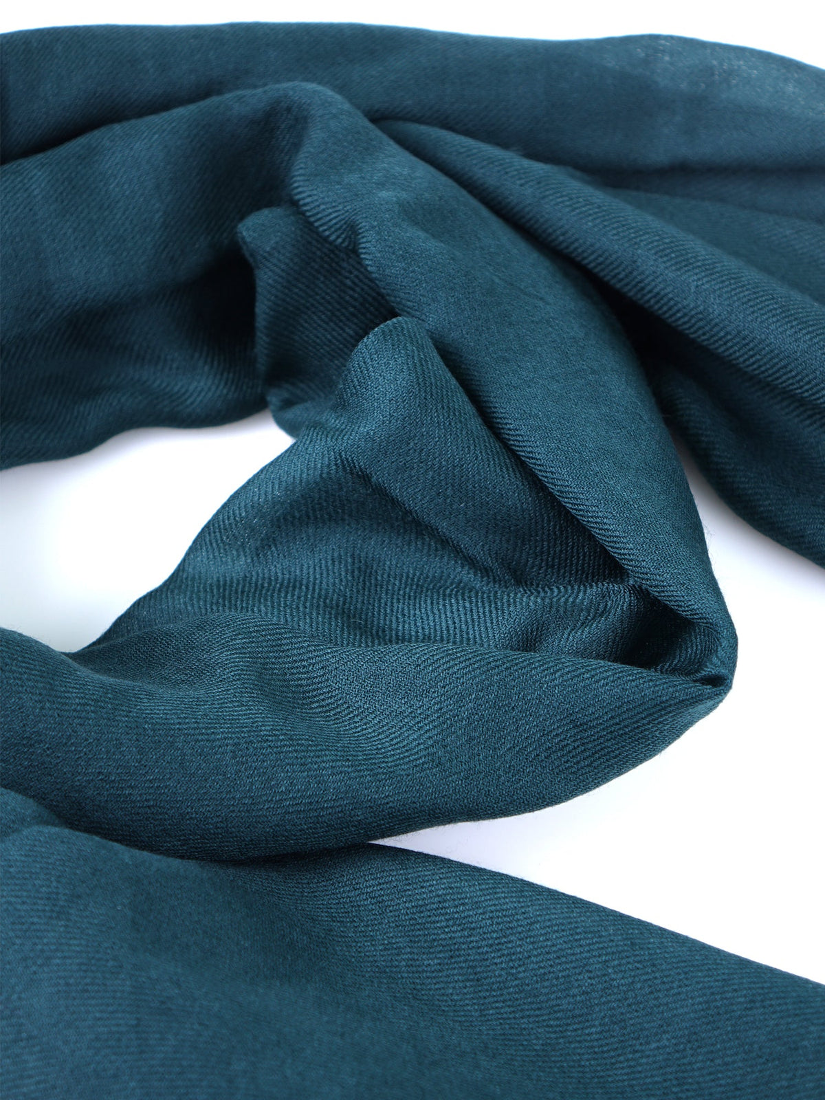 SHELBY green wool and silk scarf