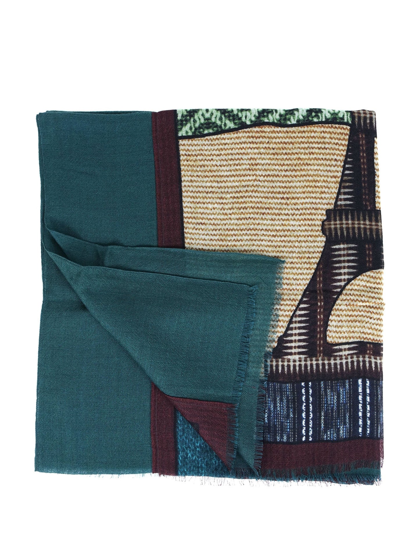 Green Stole in Pure Wool VERITY