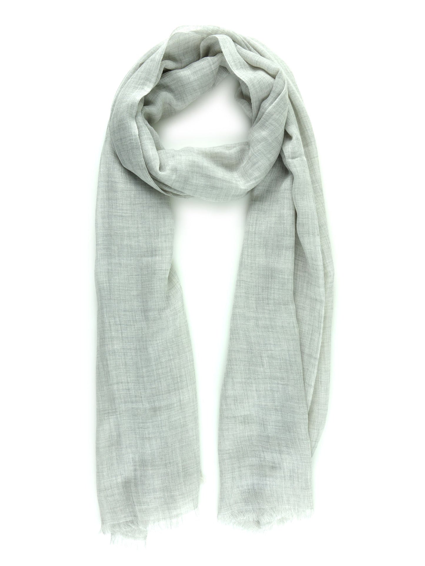 Gray wool and cashmere shawl DIXXIE