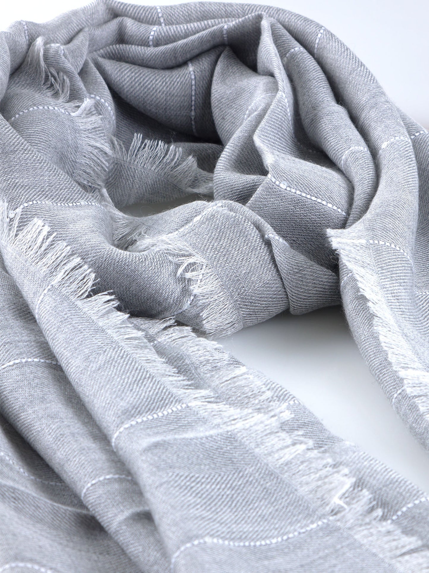 Gray Cashmere Scarf DONATA