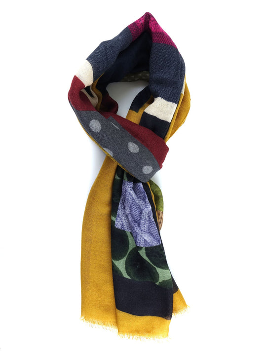 Multicolor shawl/scarf in pure wool FRANCE