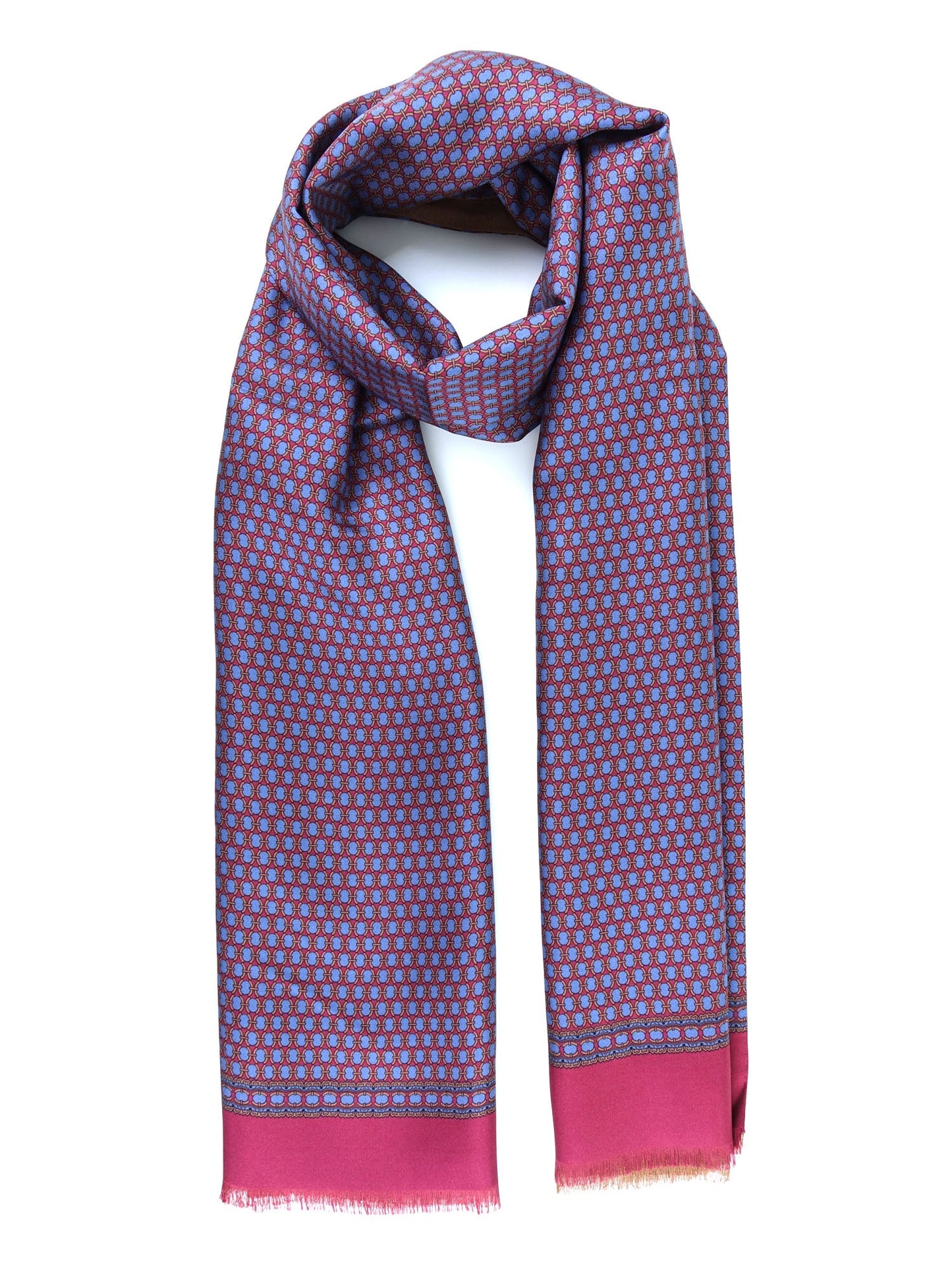 Red Double-Fold Silk/Wool Scarf MARZIA