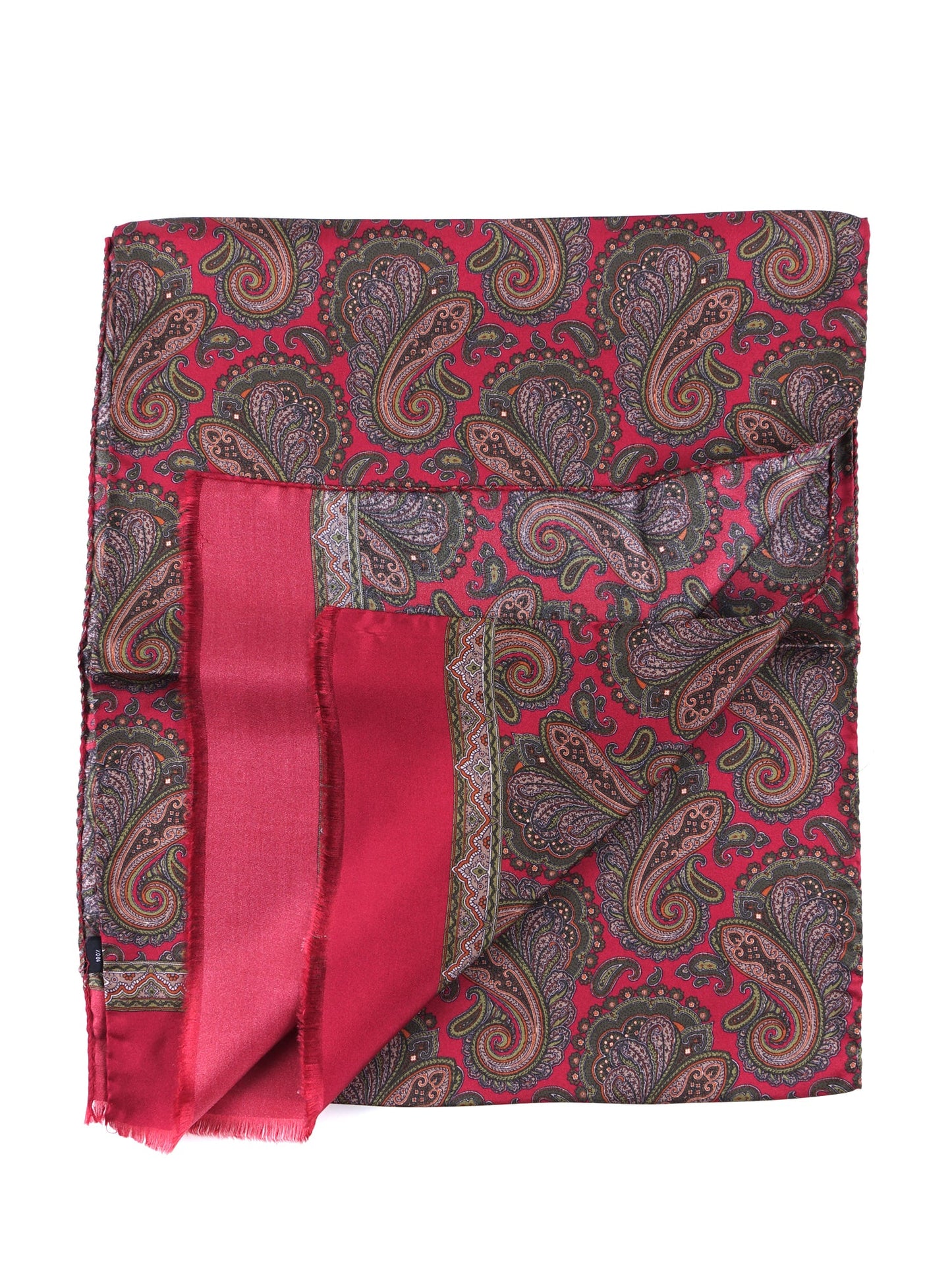 Red Silk Printed Scarf SIMON