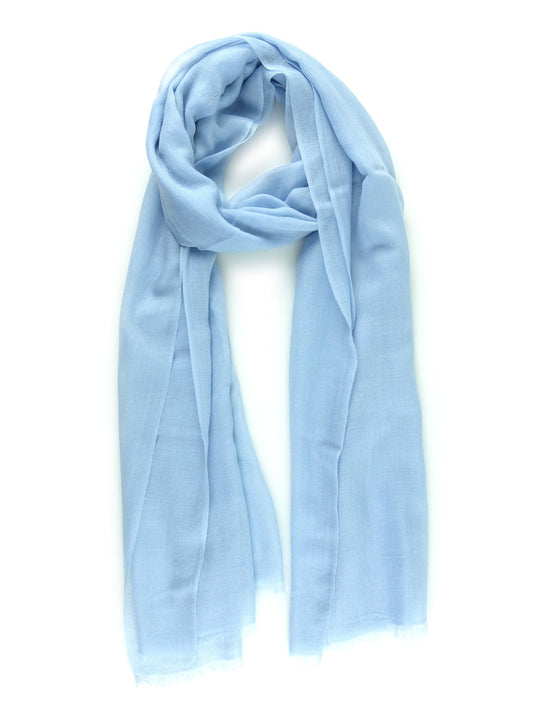 Sky Blue Wool and Cashmere Stole DIXXIE