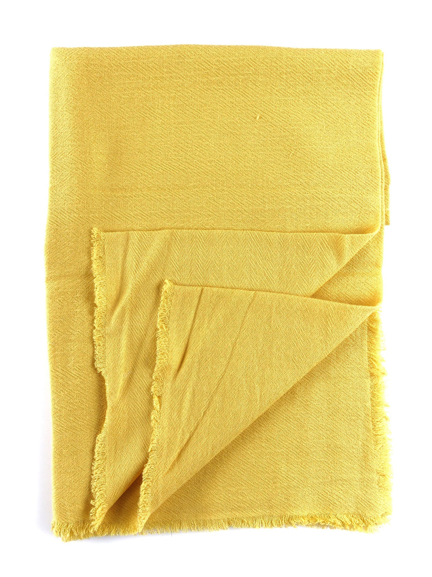 Women's Scarf YELLOW in pure cashmere SQUARE