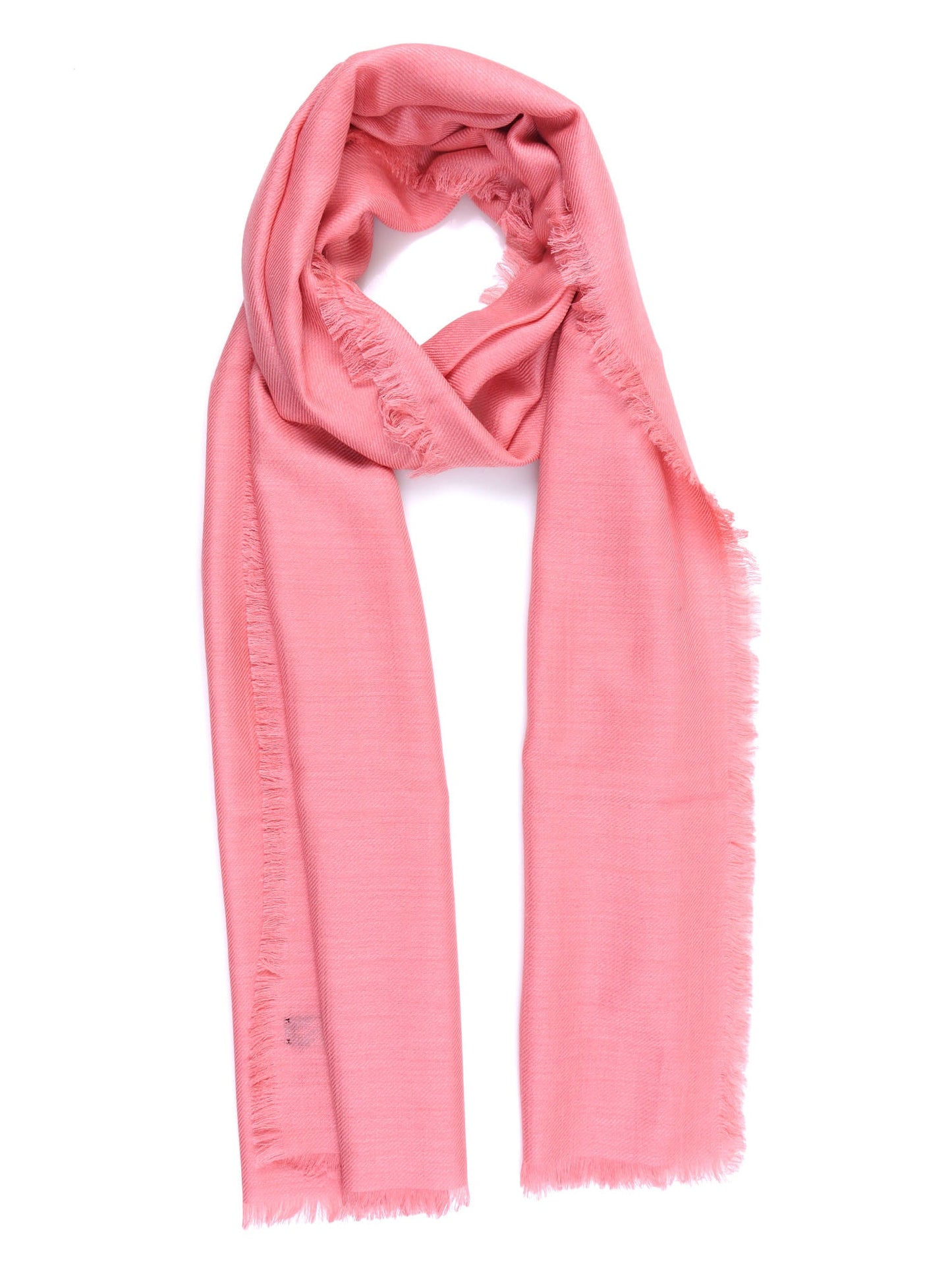 Salmon Pink Cashmere Scarf FRANCY