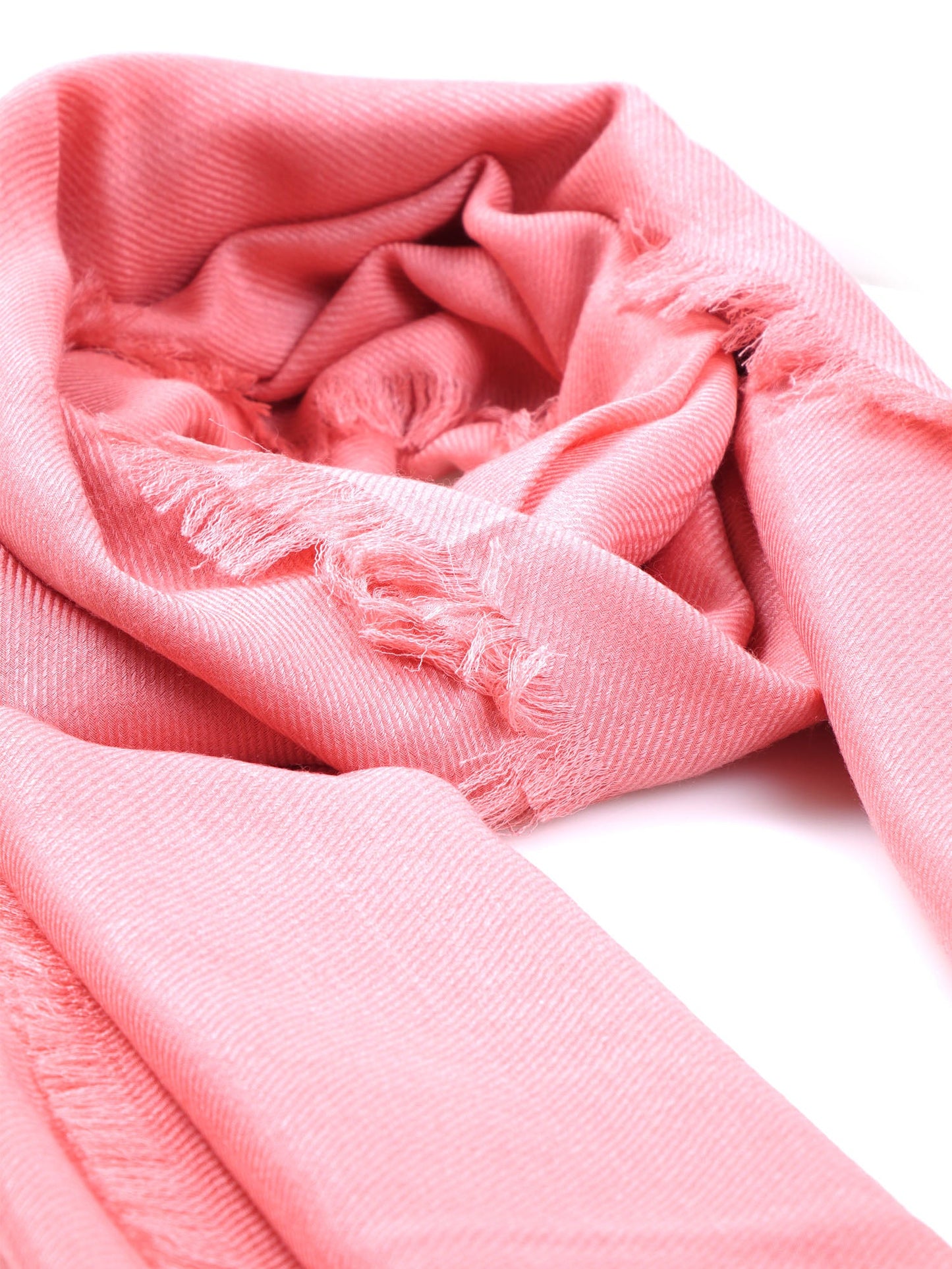 Salmon Pink Cashmere Scarf FRANCY