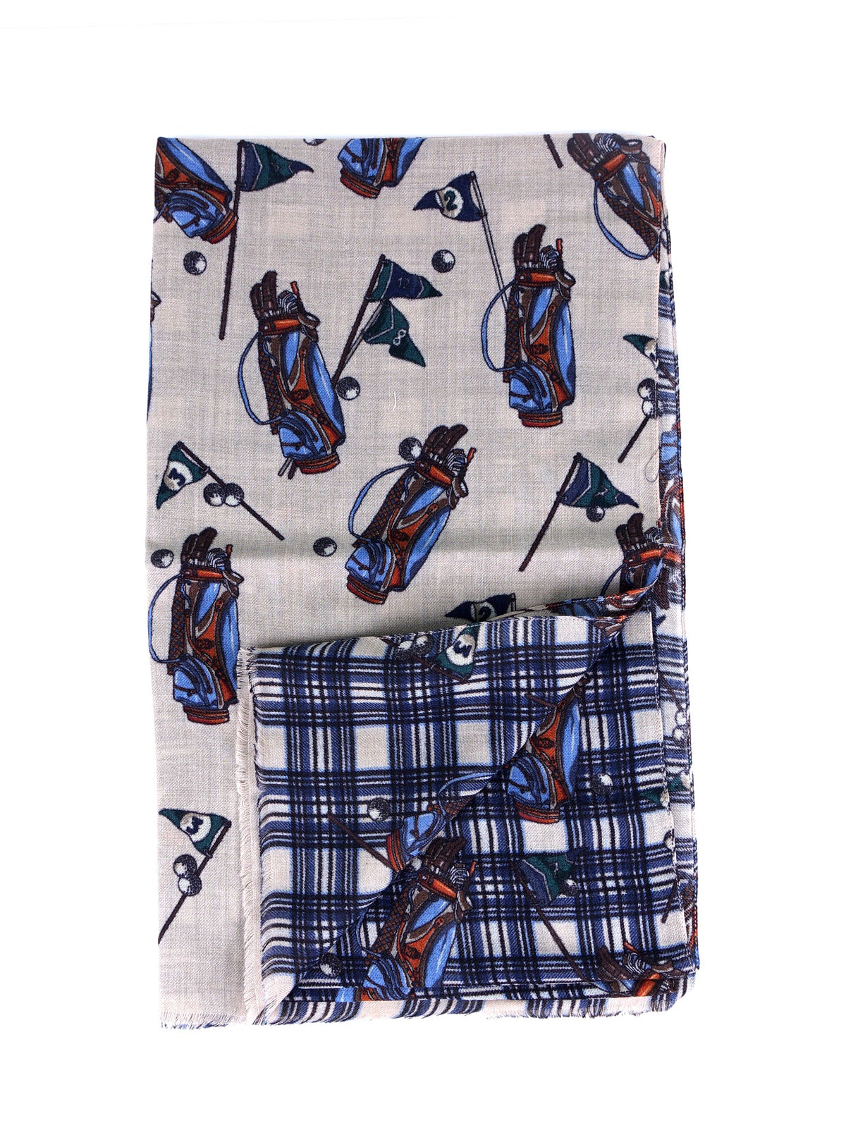 Pure Wool Beige GOLF Scarf