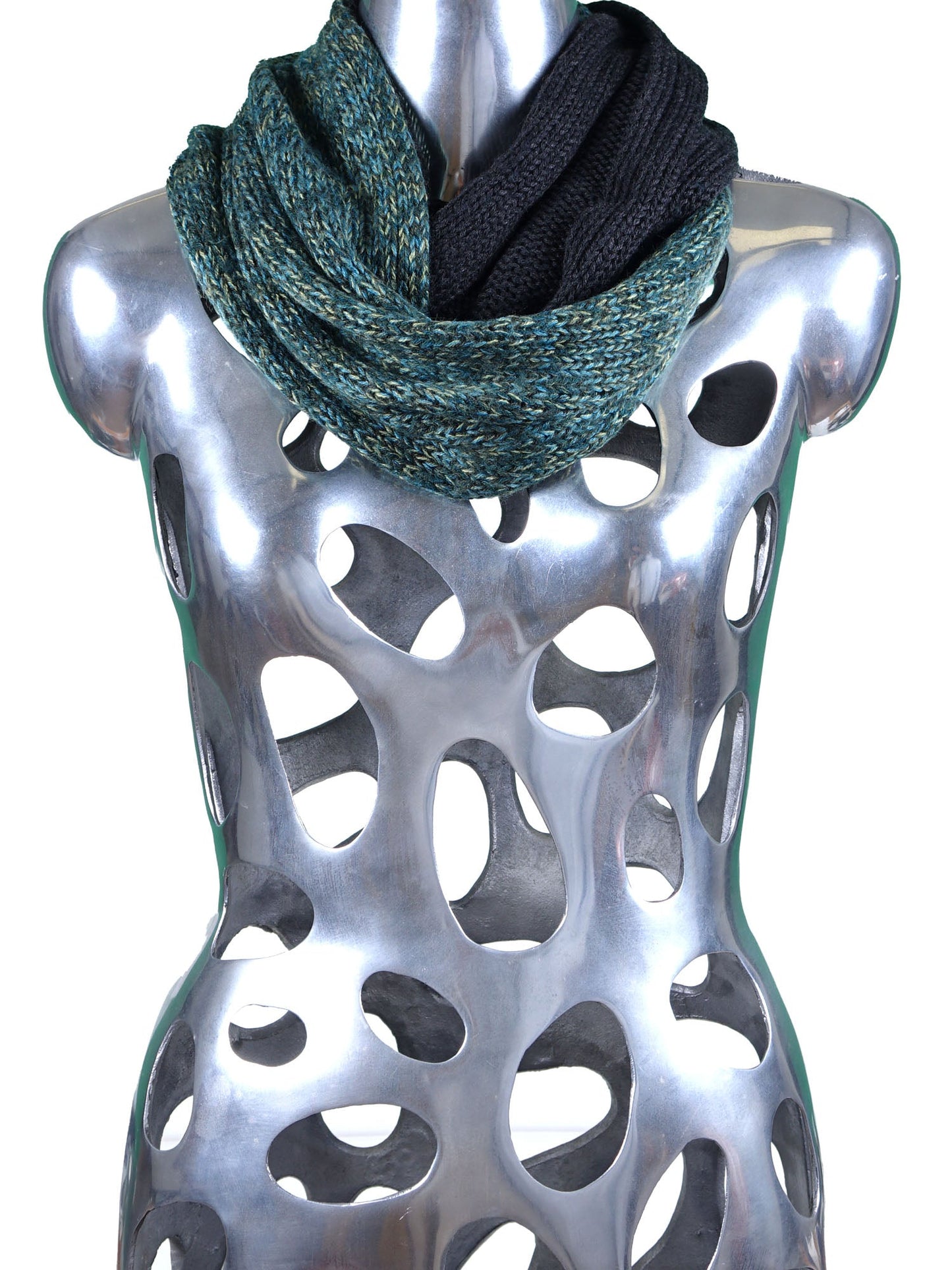 Green Infinity Scarf in Wool/Acrylic MAGLIO