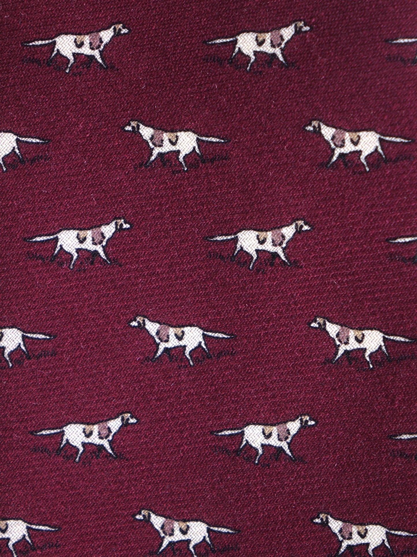 Bordeaux 3 Fold SEGUGIO Tie in English Printed Challis Wool