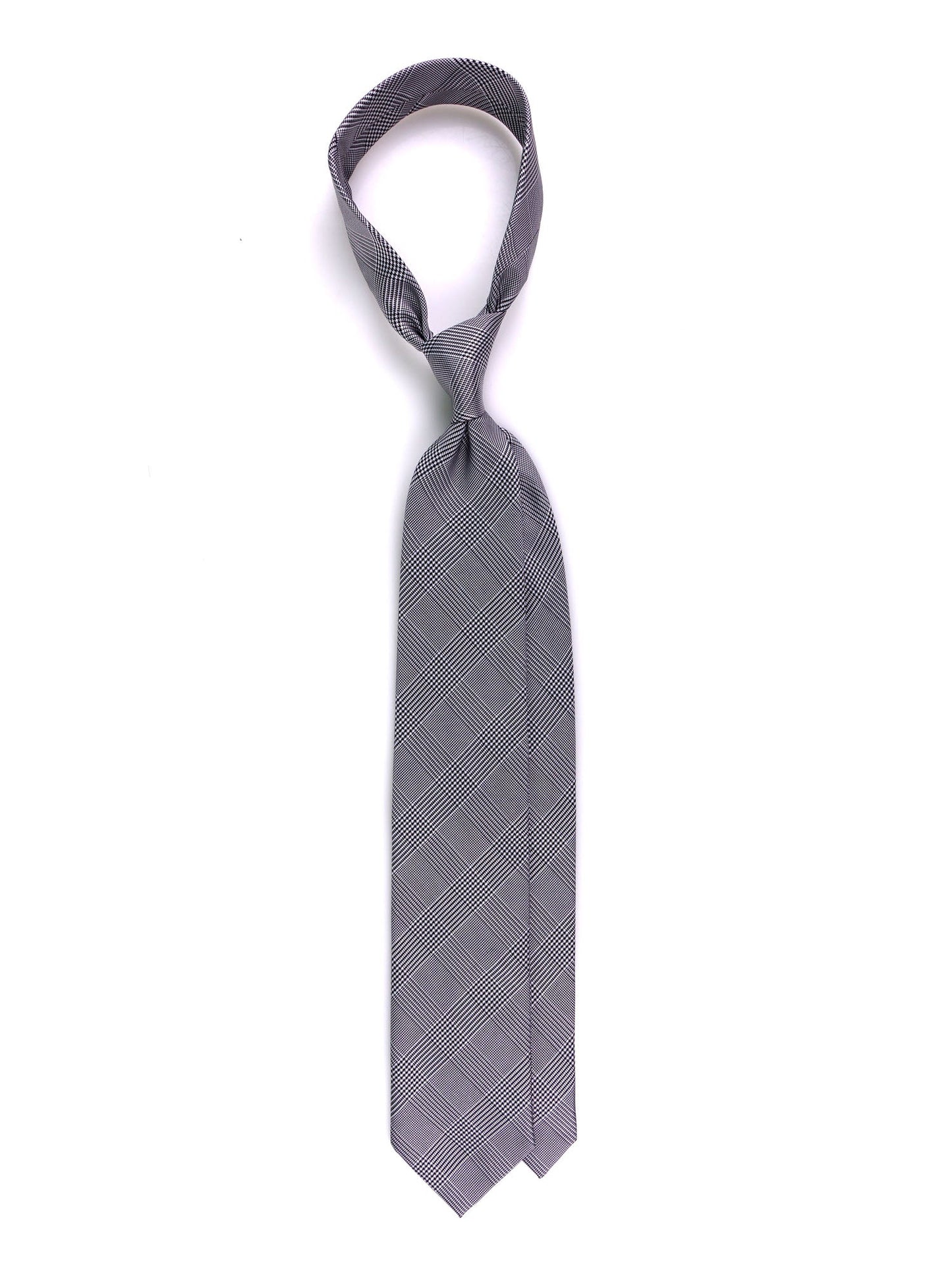 SELLY 3-fold tie in woven black silk