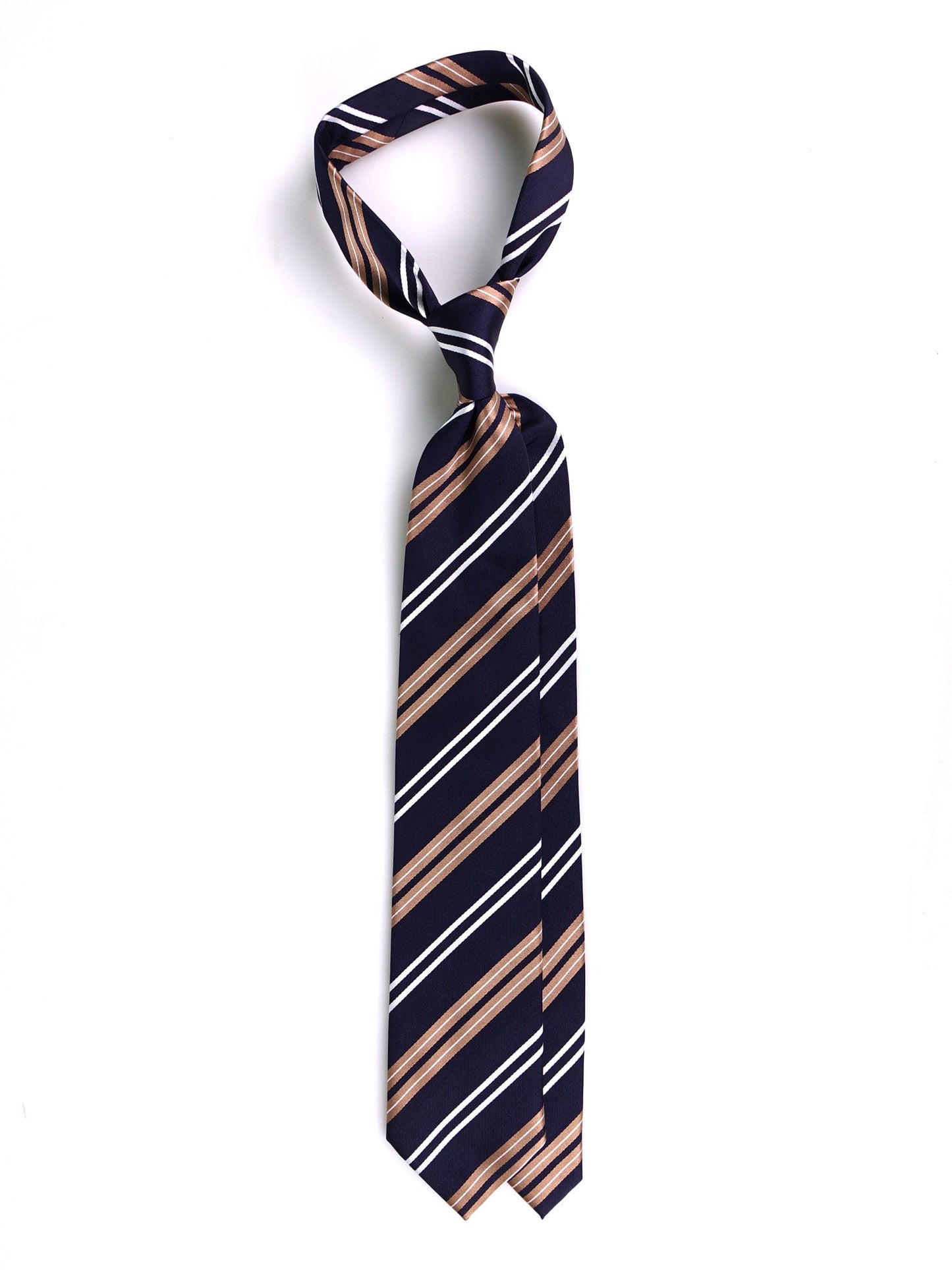 SERENO Dark Blue Silk Jacquard 3-Fold Tie