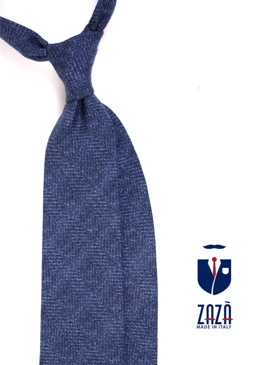 Light blue 3-fold pure SHINES wool tie