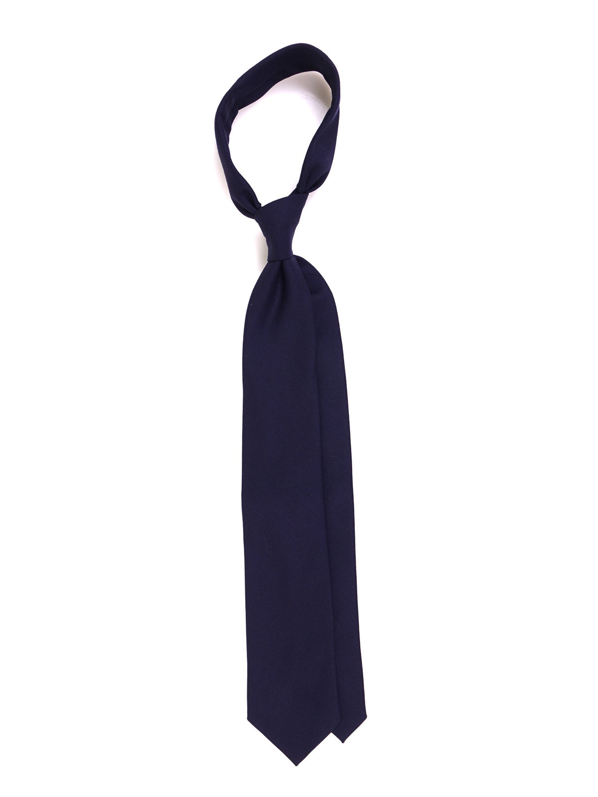SHIRA pure wool 3-fold navy blue tie