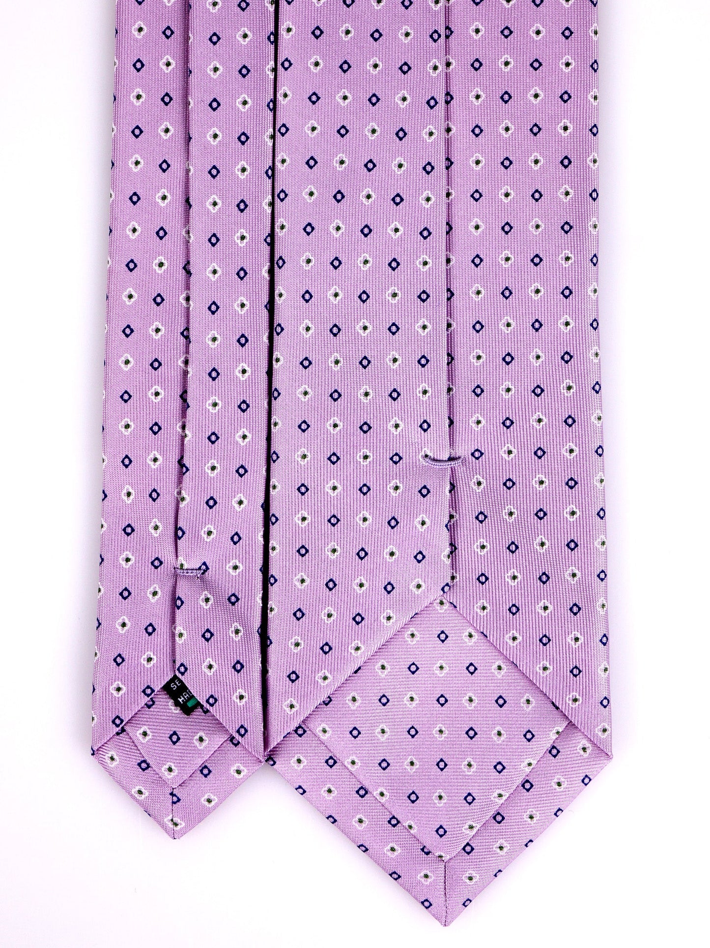 SIGNORIA 3-fold printed English silk tie lilac