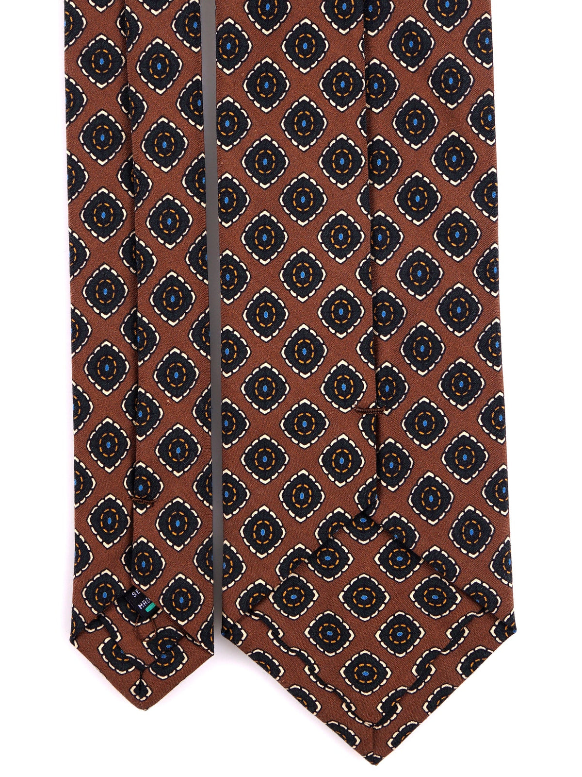 SINESTRO light brown 3-fold tie in madder silk
