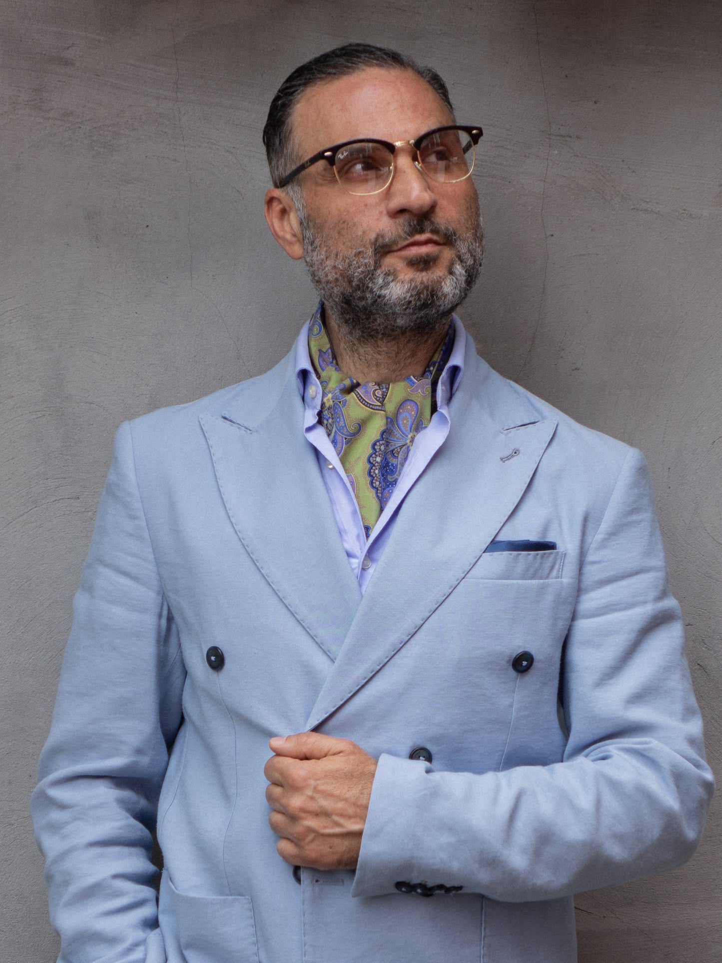 Men's Ascot SINFONIA in madder silk Green