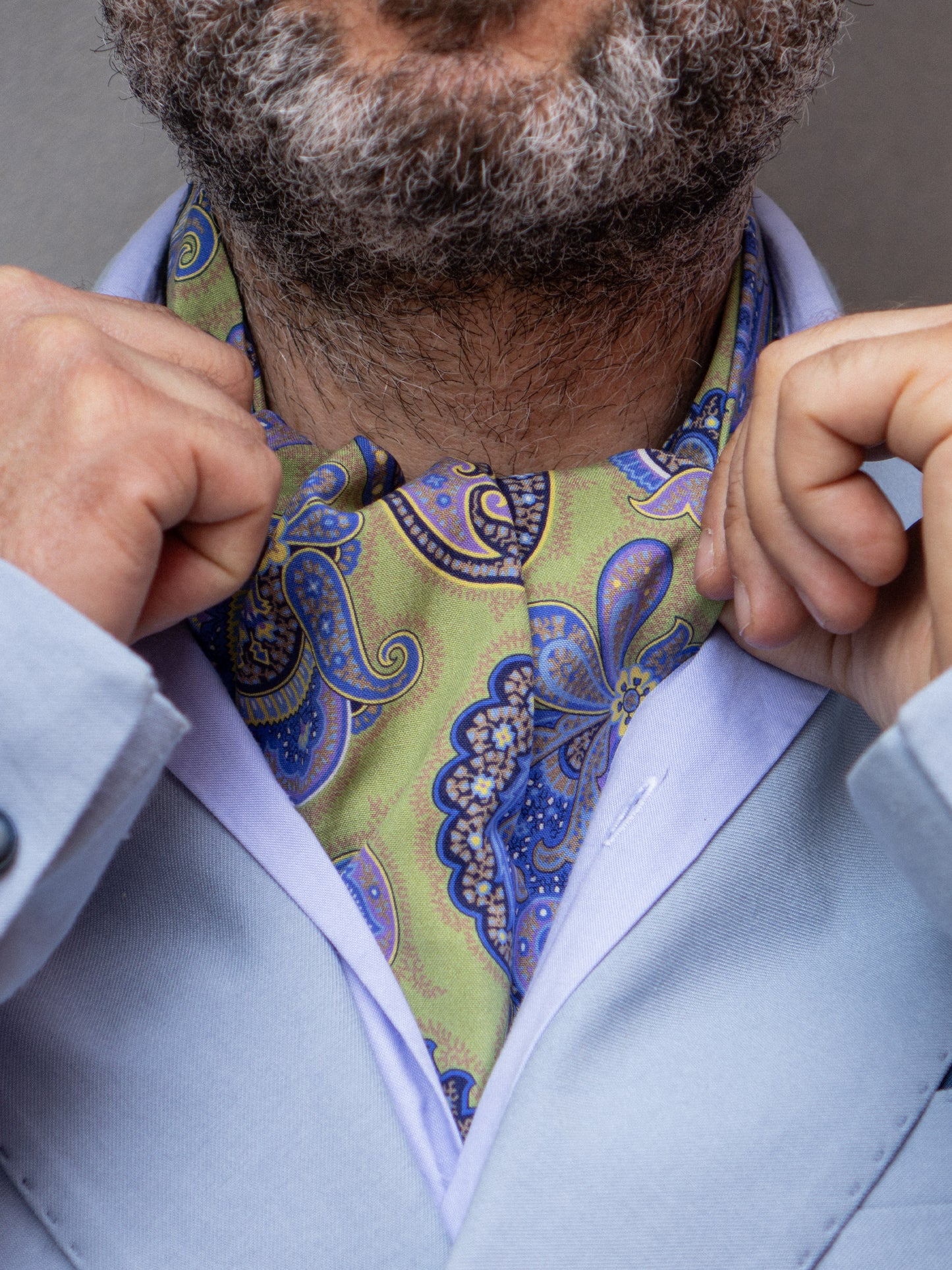 Men's Ascot SINFONIA in madder silk Green