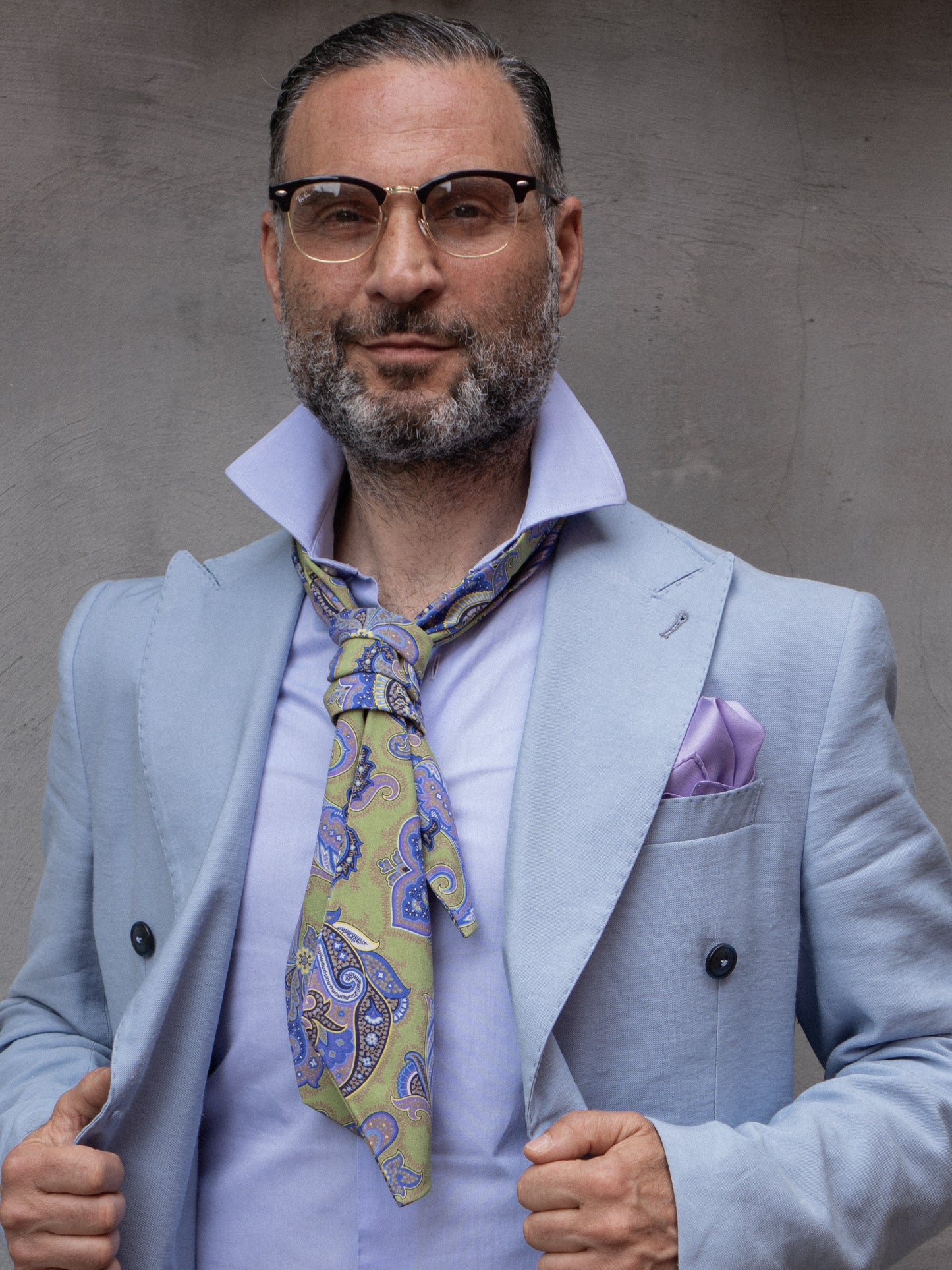 Men's Ascot SINFONIA in madder silk Green