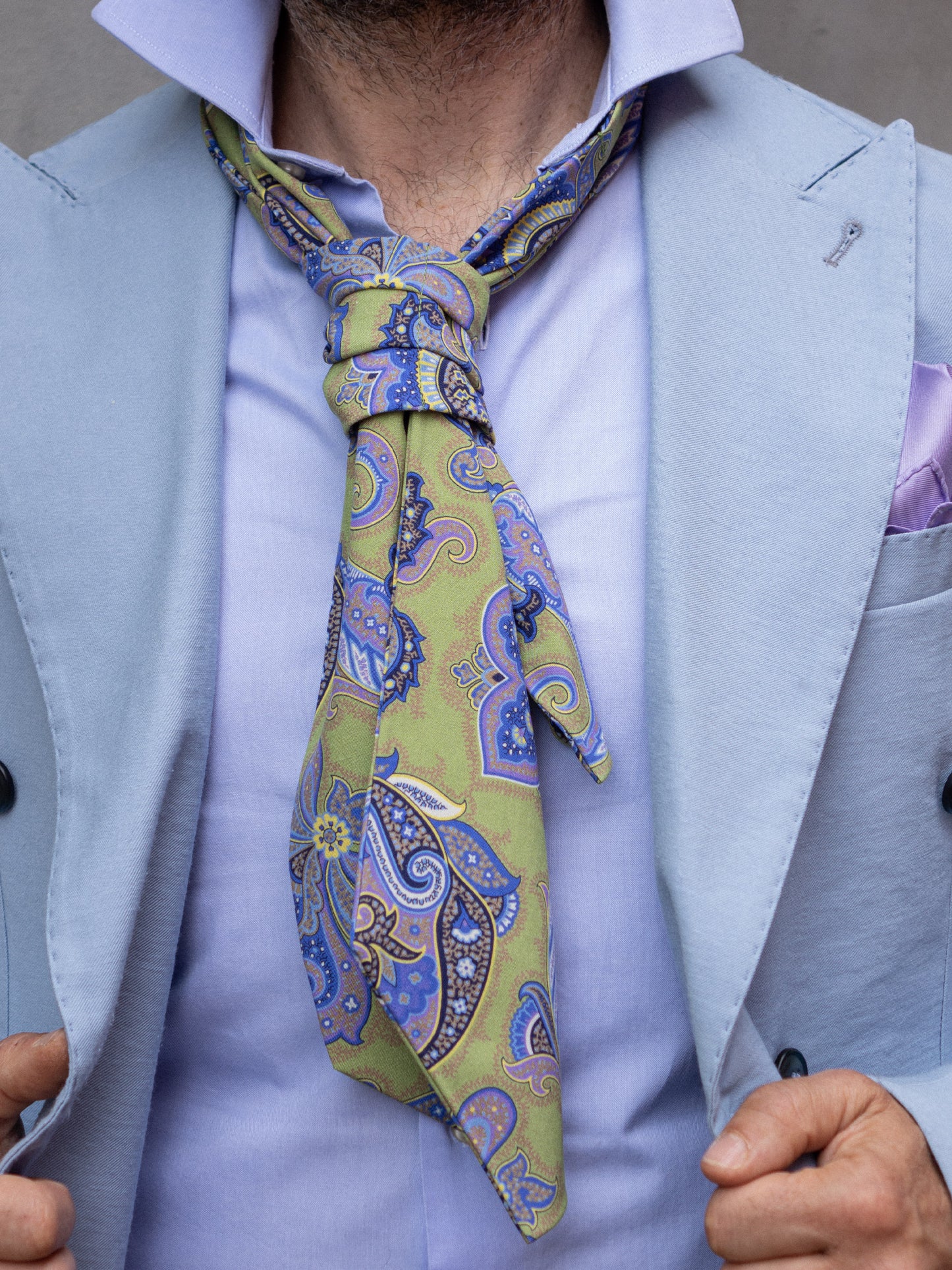 Men's Ascot SINFONIA in madder silk Green