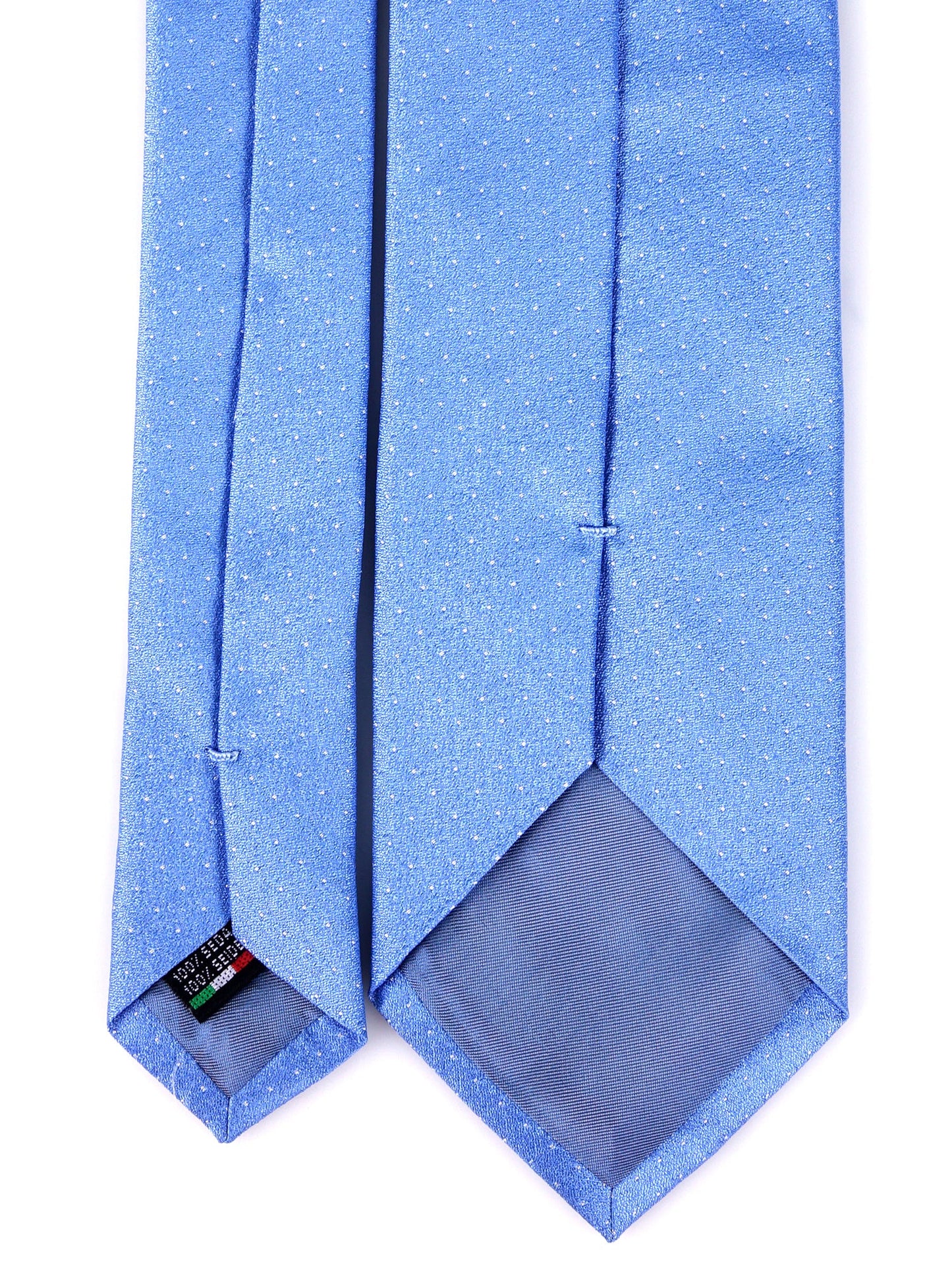 3 Fold SKY light blue woven silk tie