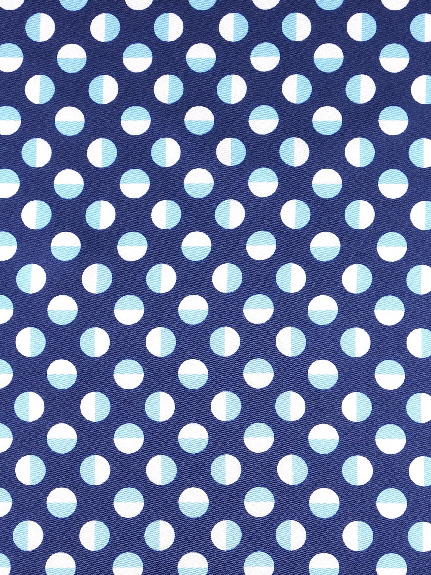 Men's foulard with blue and brown polka dots in printed silk SMEAGOL