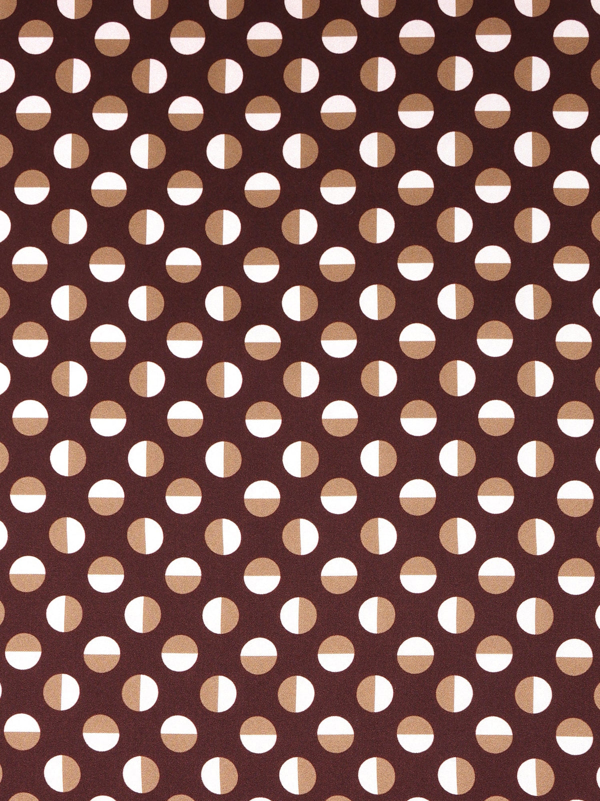 Men's brown and black polka dot printed silk foulard SMEAGOL