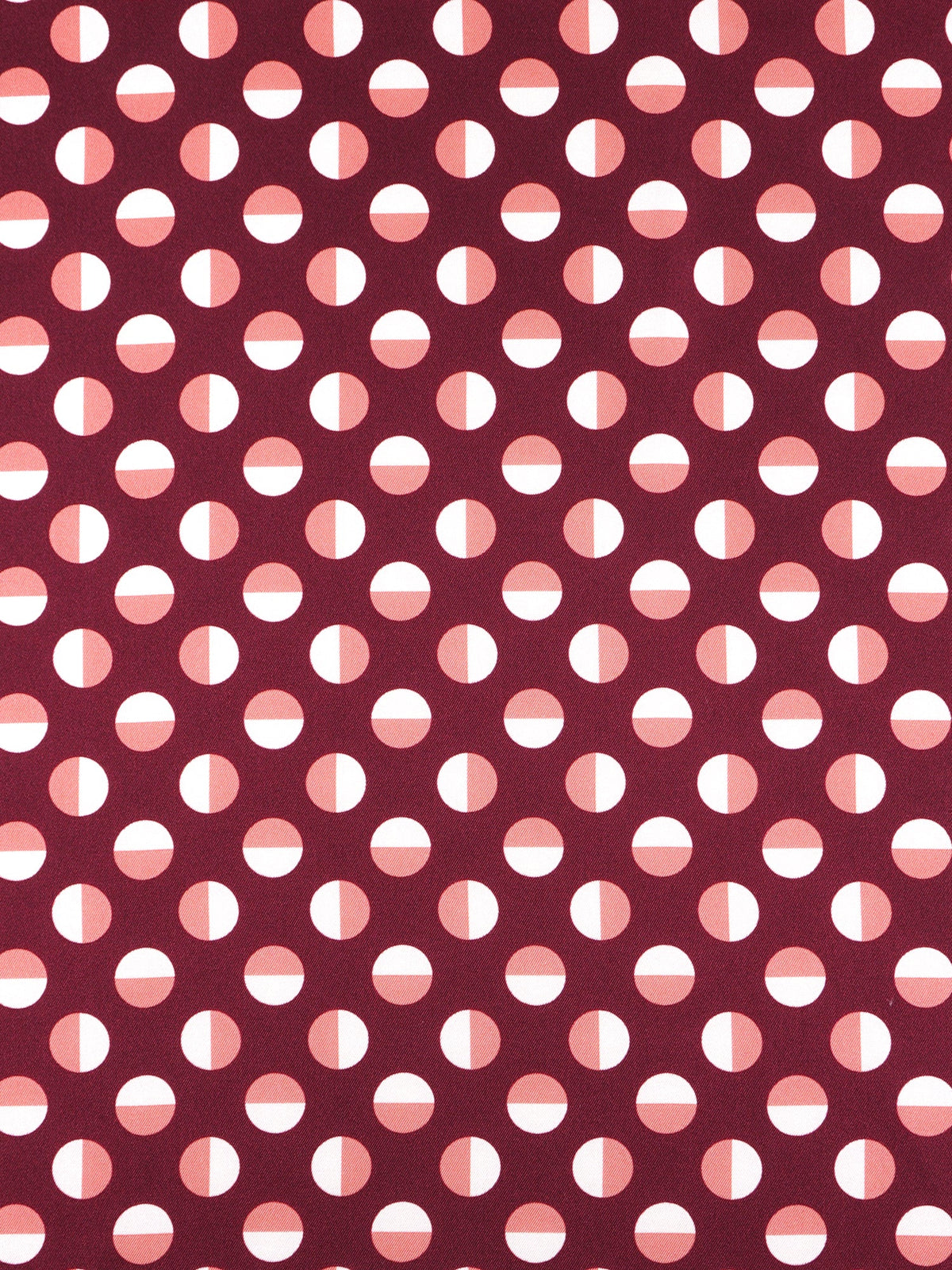 Men's foulard with burgundy and navy blue polka dots in printed silk SMEAGOL
