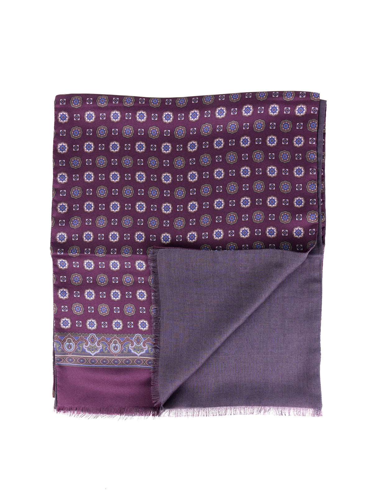Burgundy double-sided silk\modal scarf SOPPLY