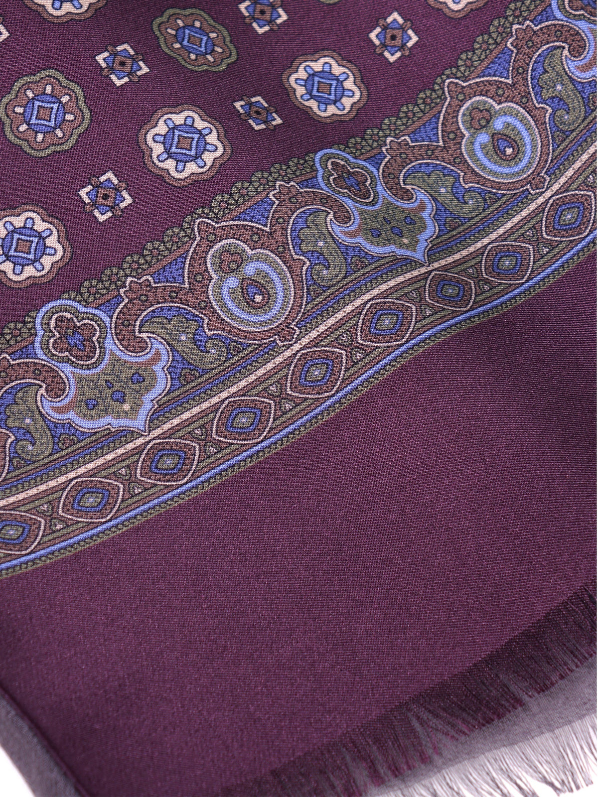 Burgundy double-sided silk\modal scarf SOPPLY
