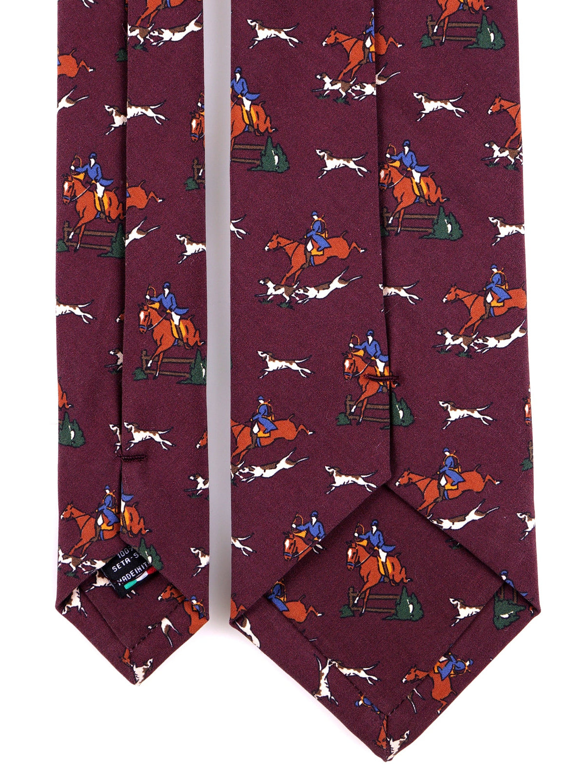 Brown SPIRIT 3-fold tie in madder silk