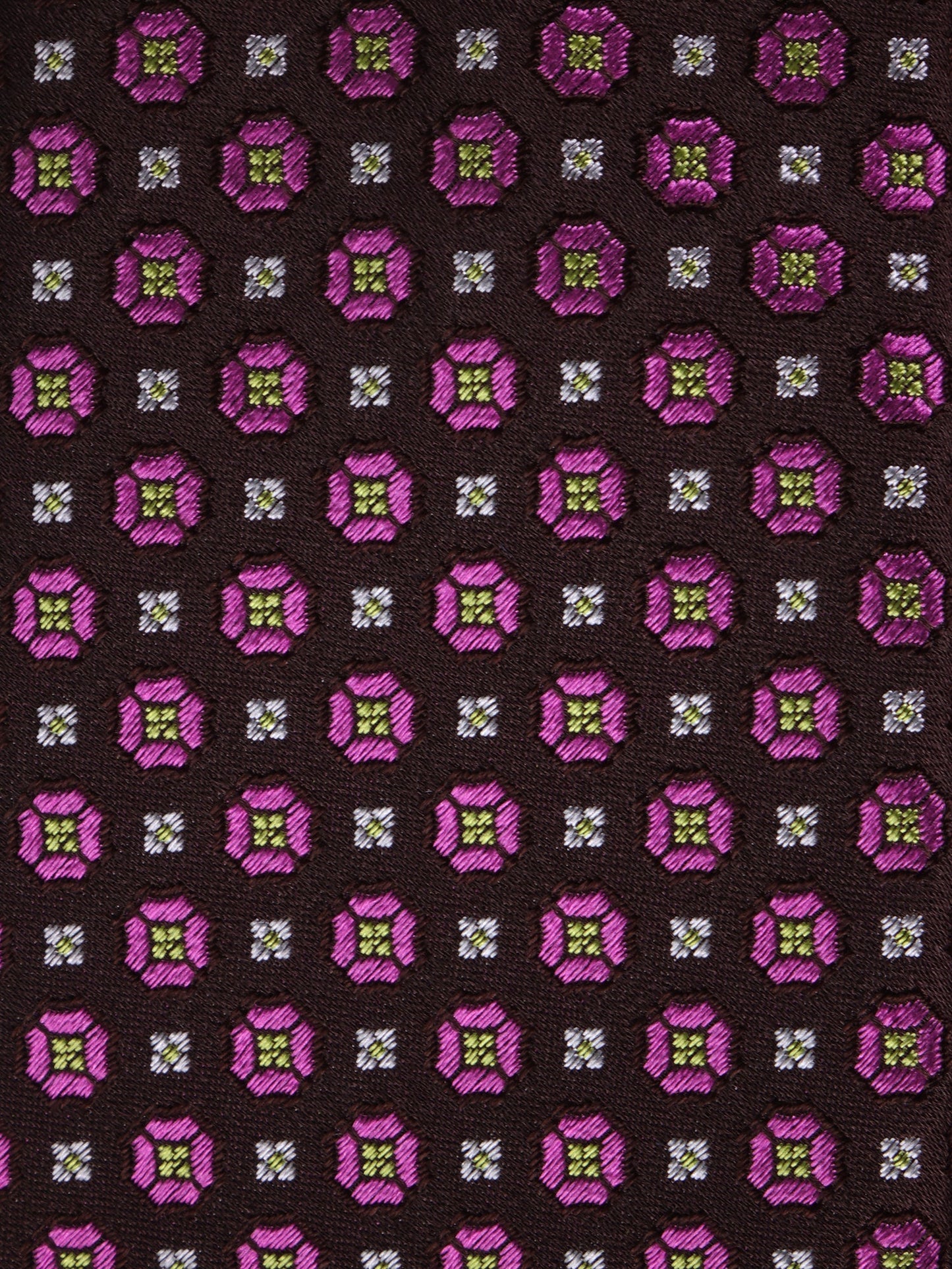 STACEY 3-fold tie in brown woven silk