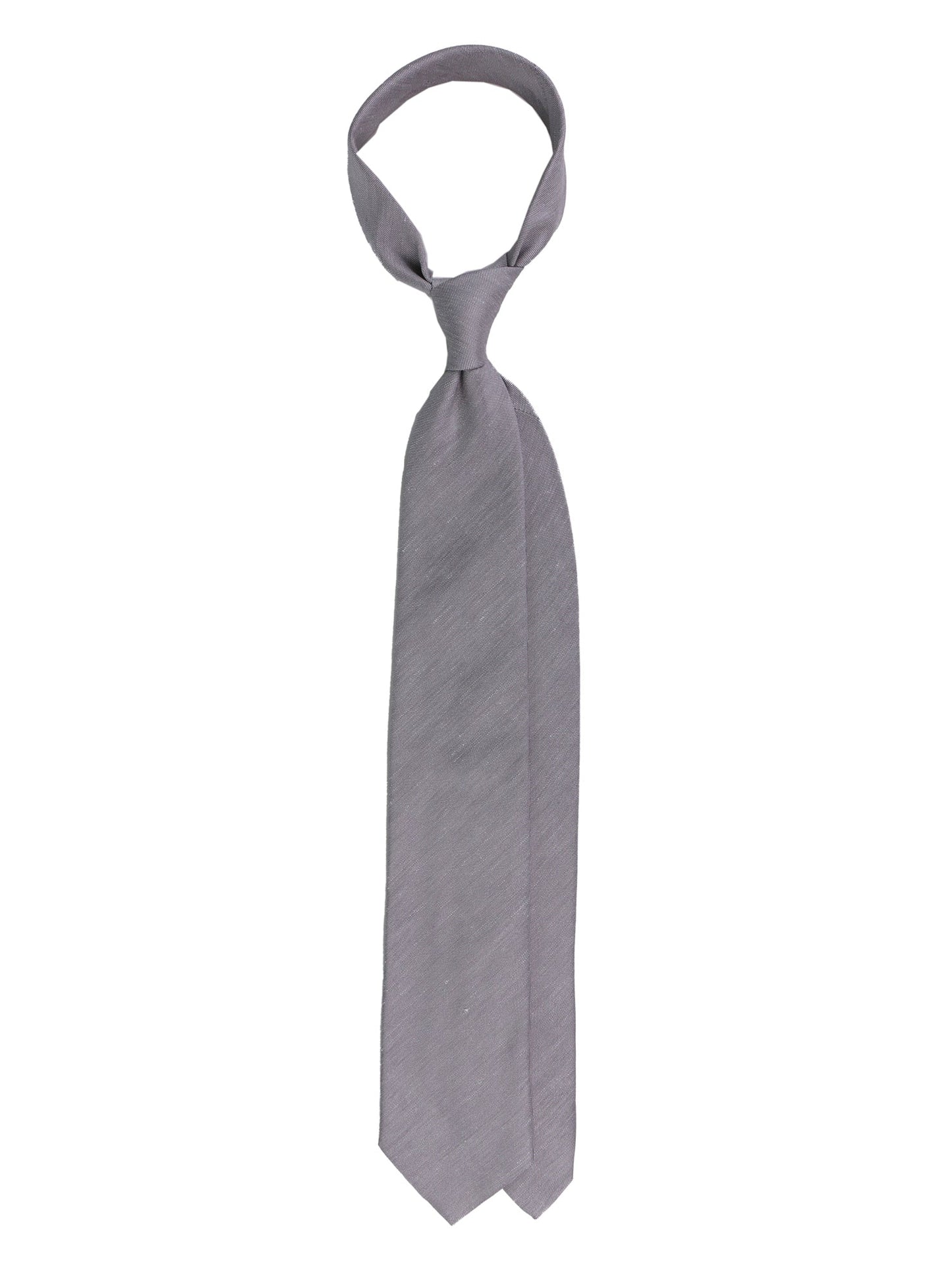 3-fold tie STARK silk\linen grey