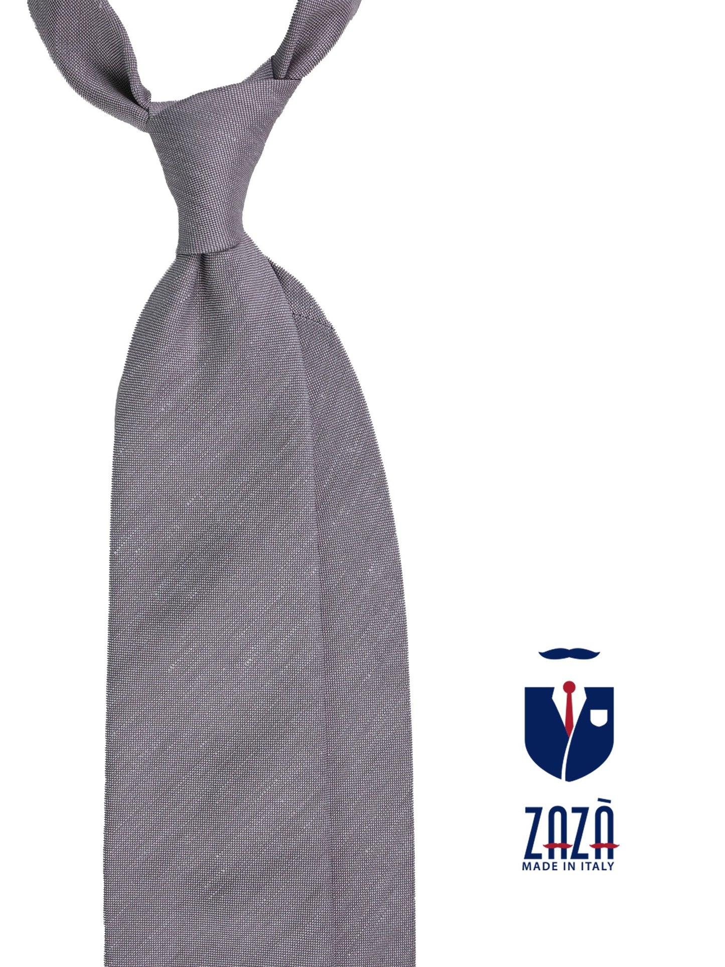 3-fold tie STARK silk\linen grey