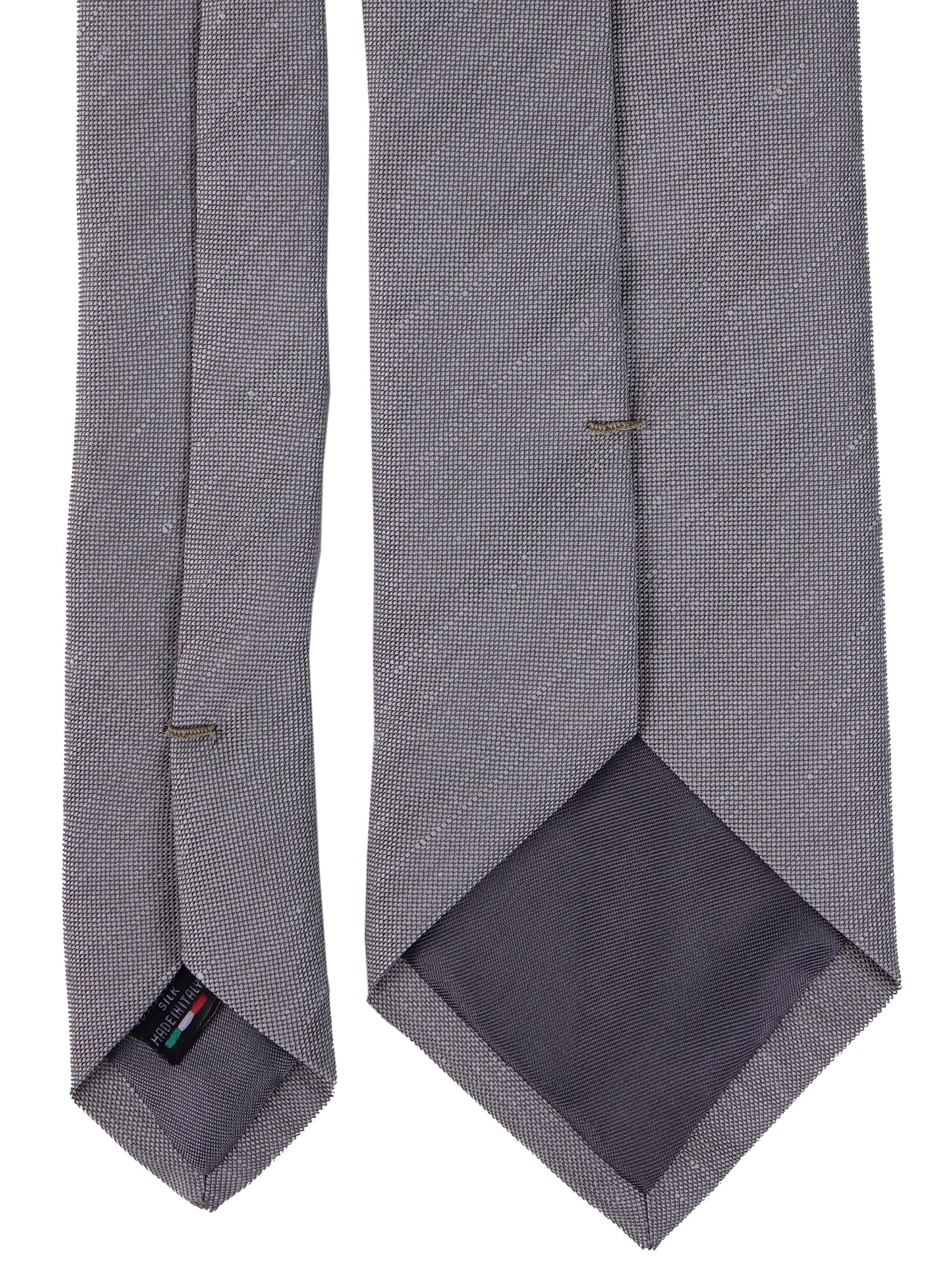 3-fold tie STARK silk\linen grey