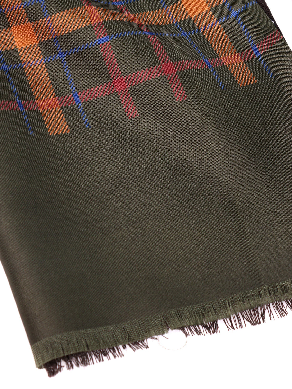 SWINGS green double-sided silk and wool scarf