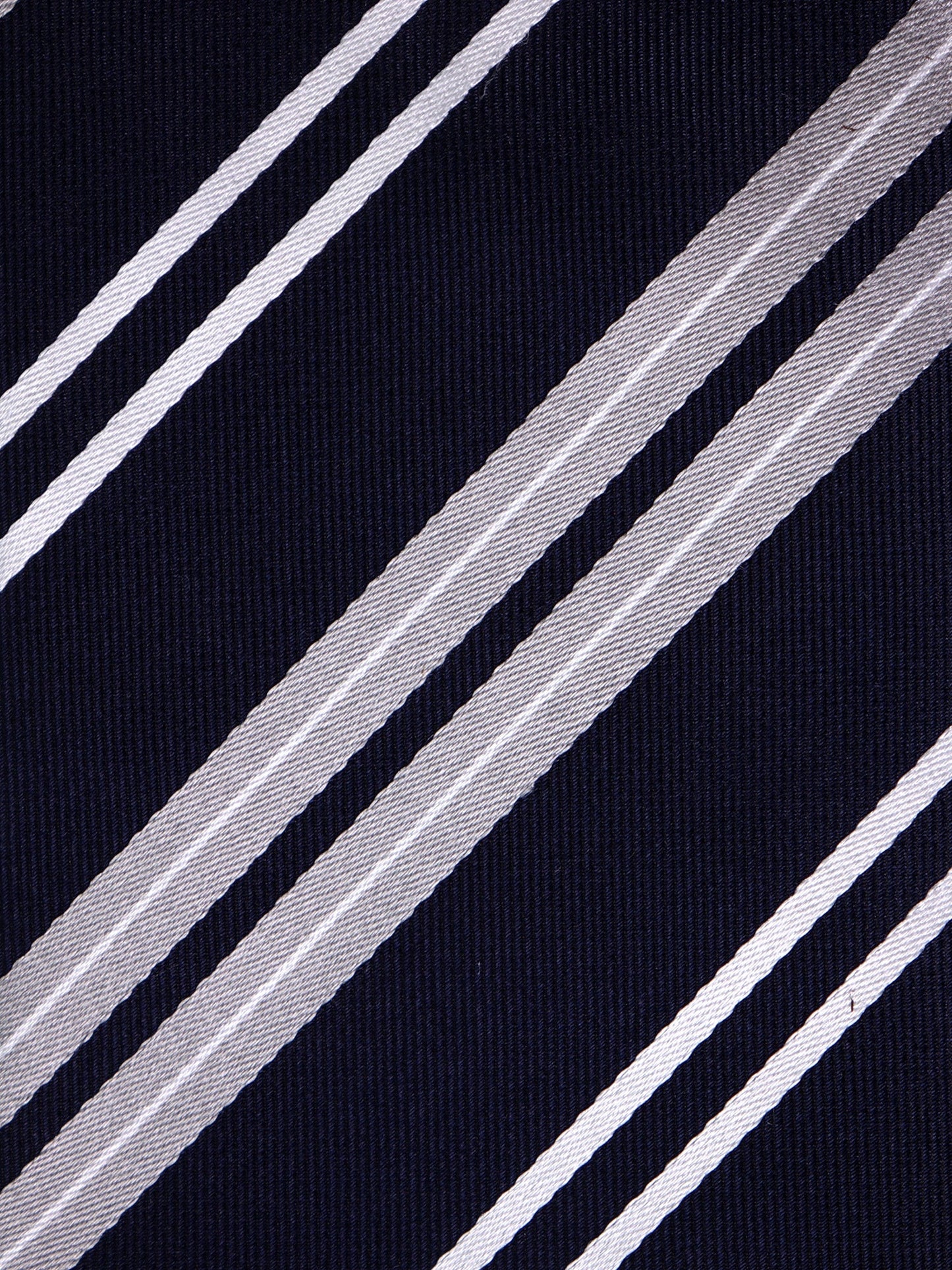 TITANIUM 3-fold dark blue jacquard silk tie