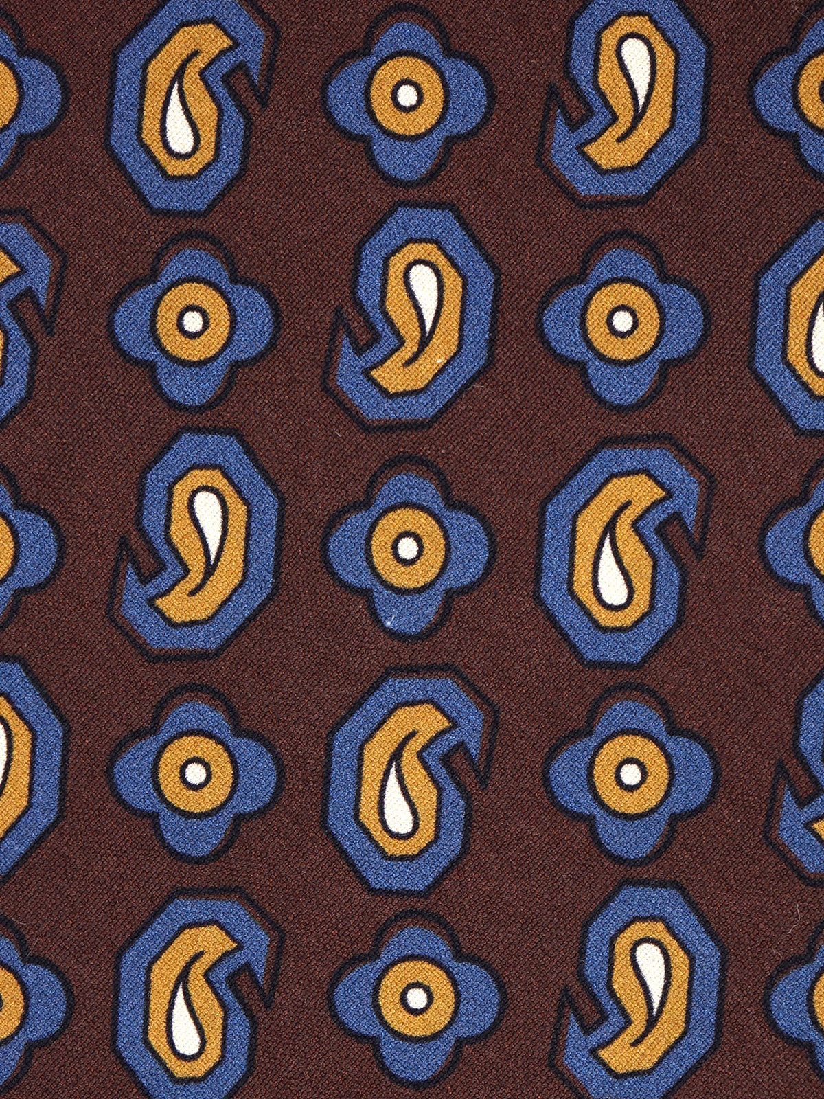 Brown 3-fold madder silk tie TOMMY