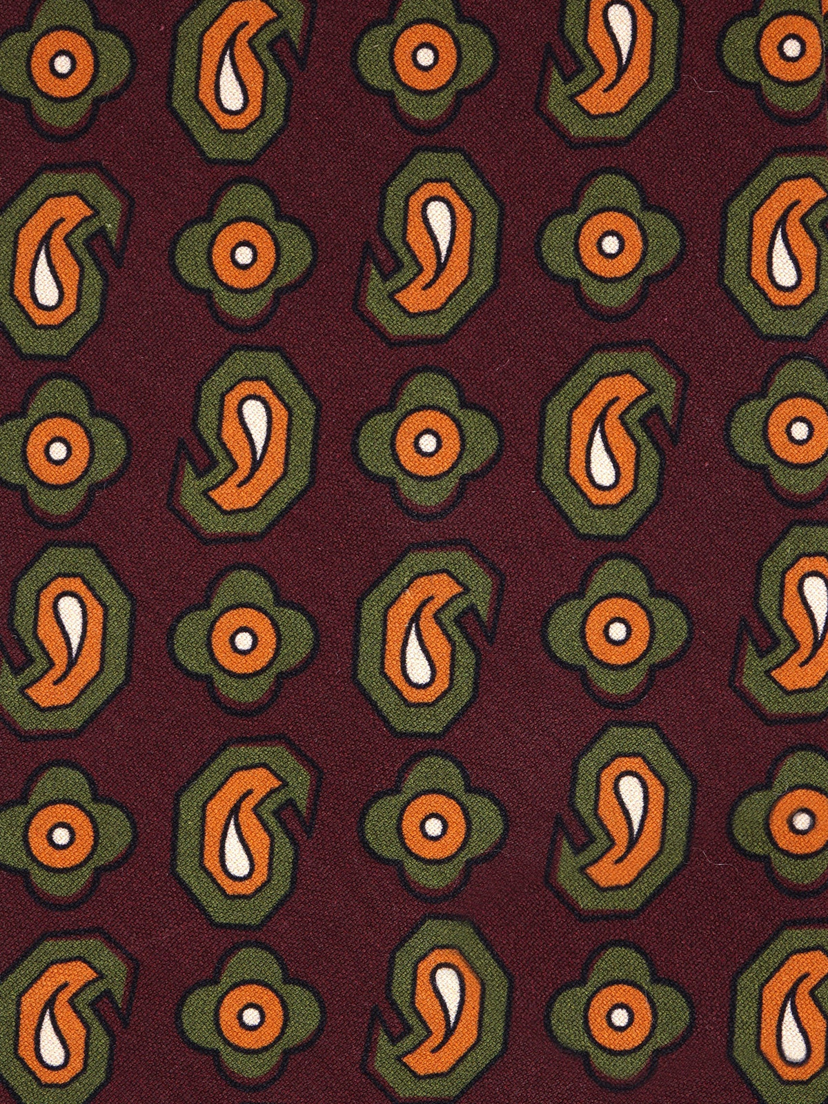 Burgundy 3-fold madder silk tie TOMMY