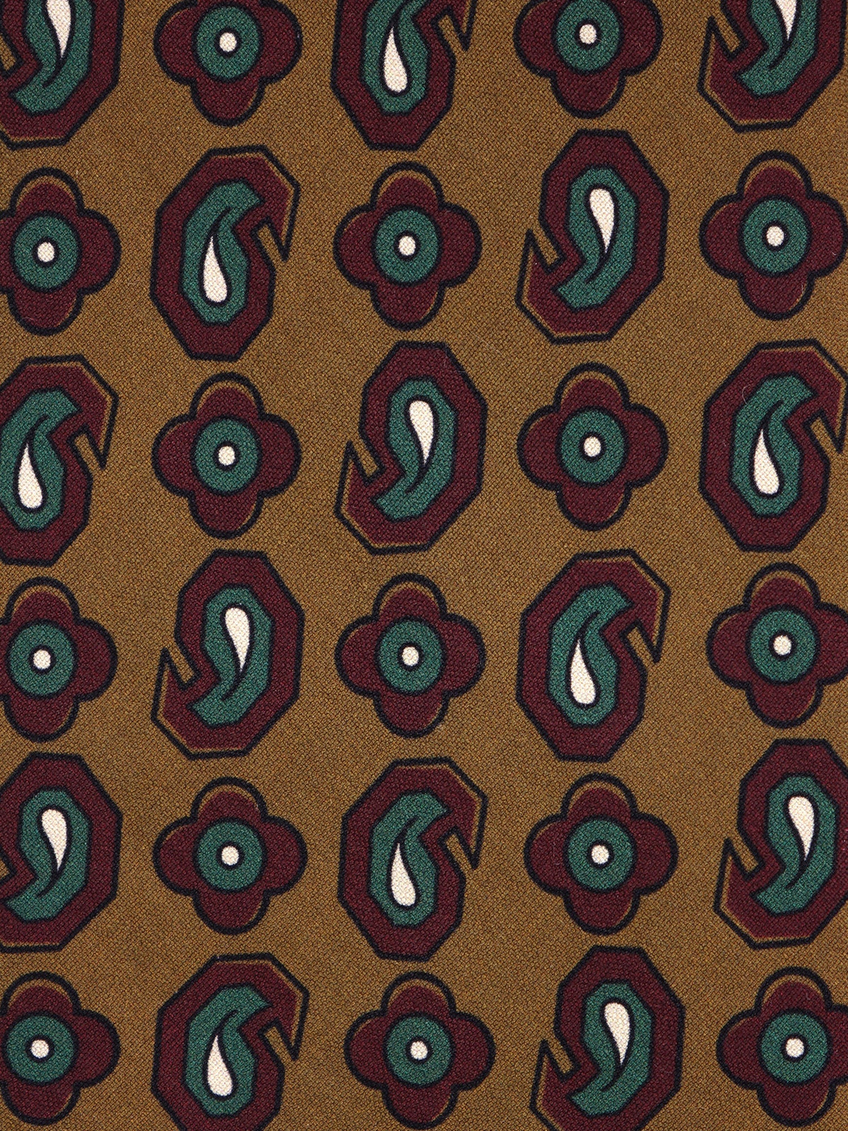 Green 3-fold tie in madder silk TOMMY